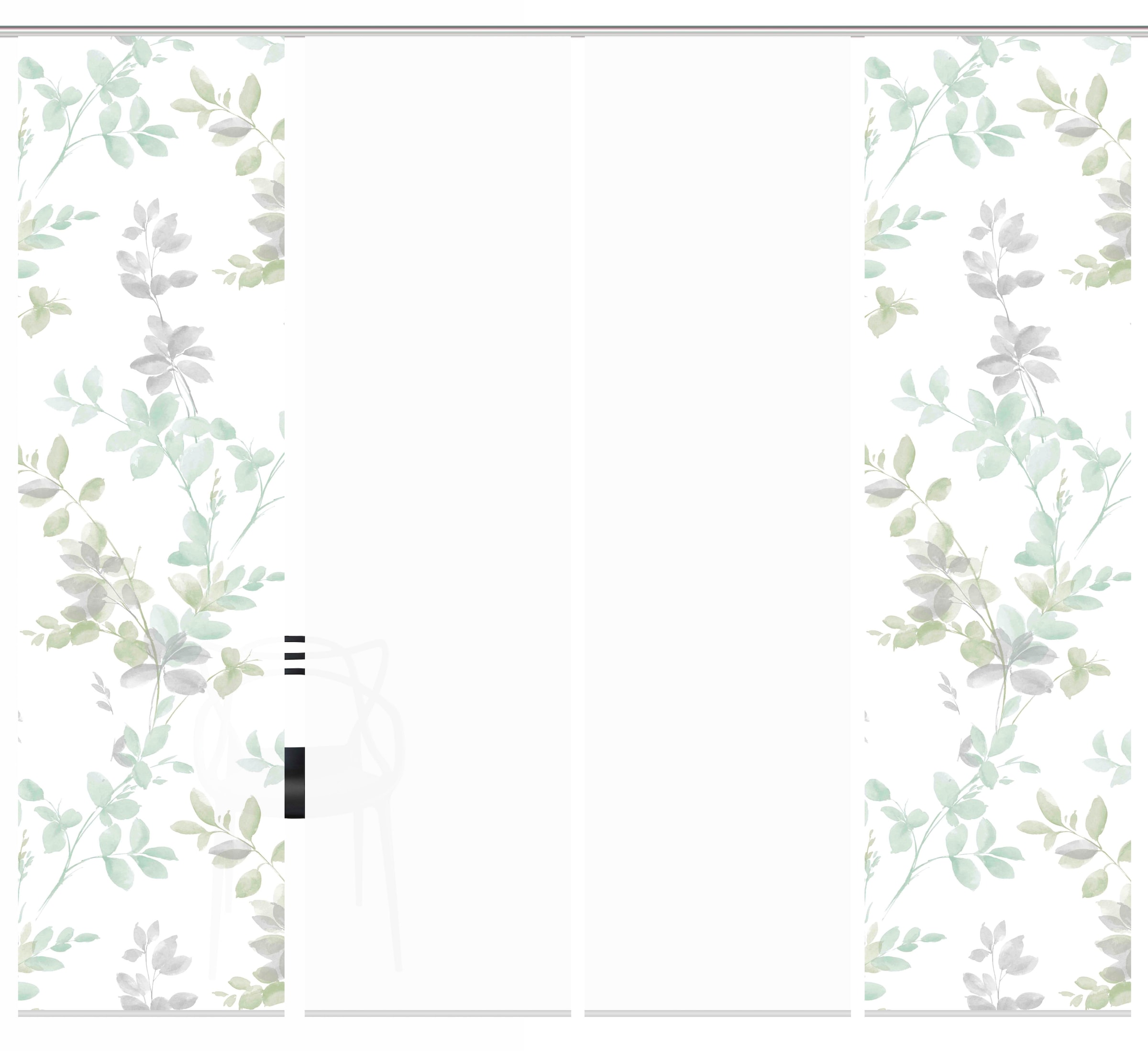 HOME WOHNIDEEN Schiebegardine »4er SET« Paneelwagen 4 Stk. tlg. Schiebevorhang Digidruck 4er Set AYLA