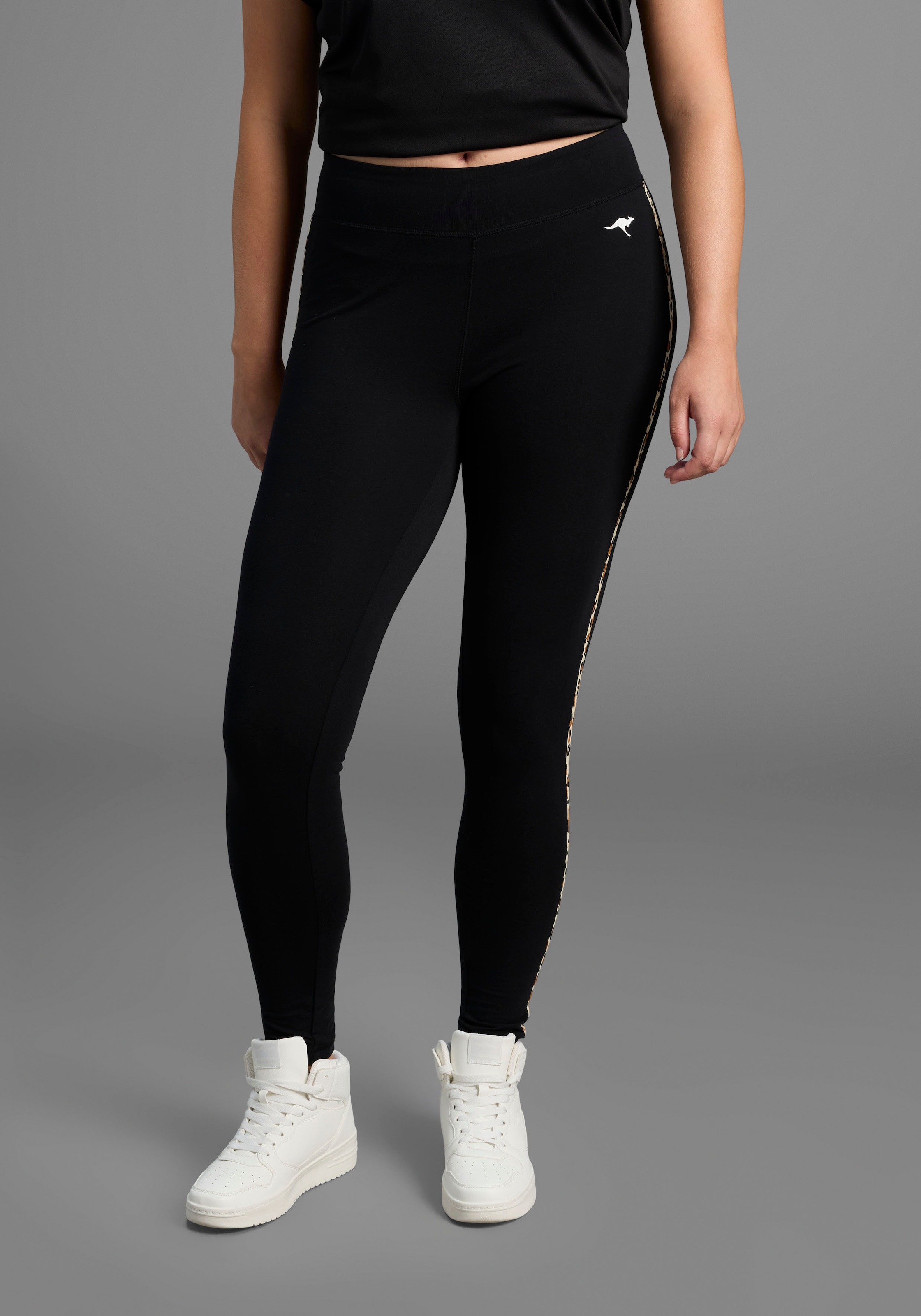 KangaROOS Leggings, mit seitlichen Streifen im Leo-Print günstig online kaufen