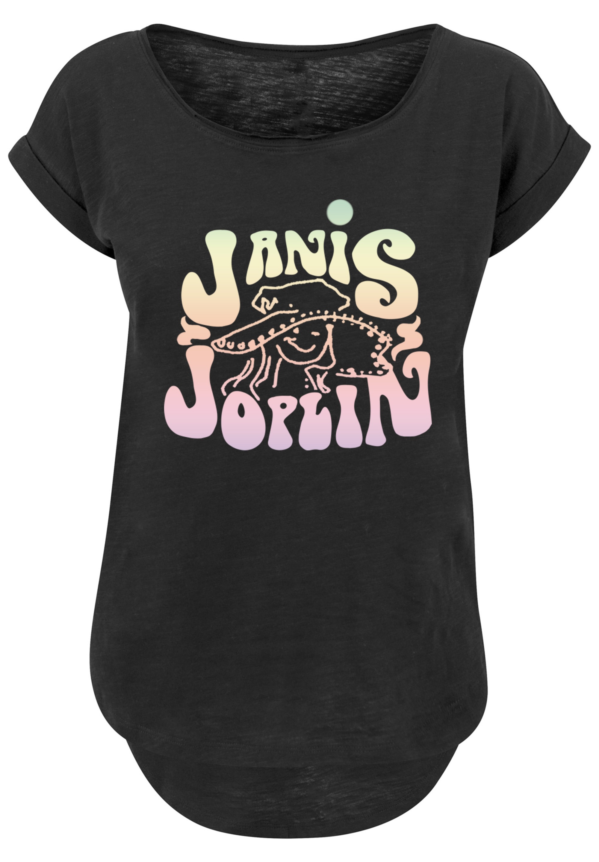 F4NT4STIC T-Shirt »Janis Joplin Pastel Logo«, Print