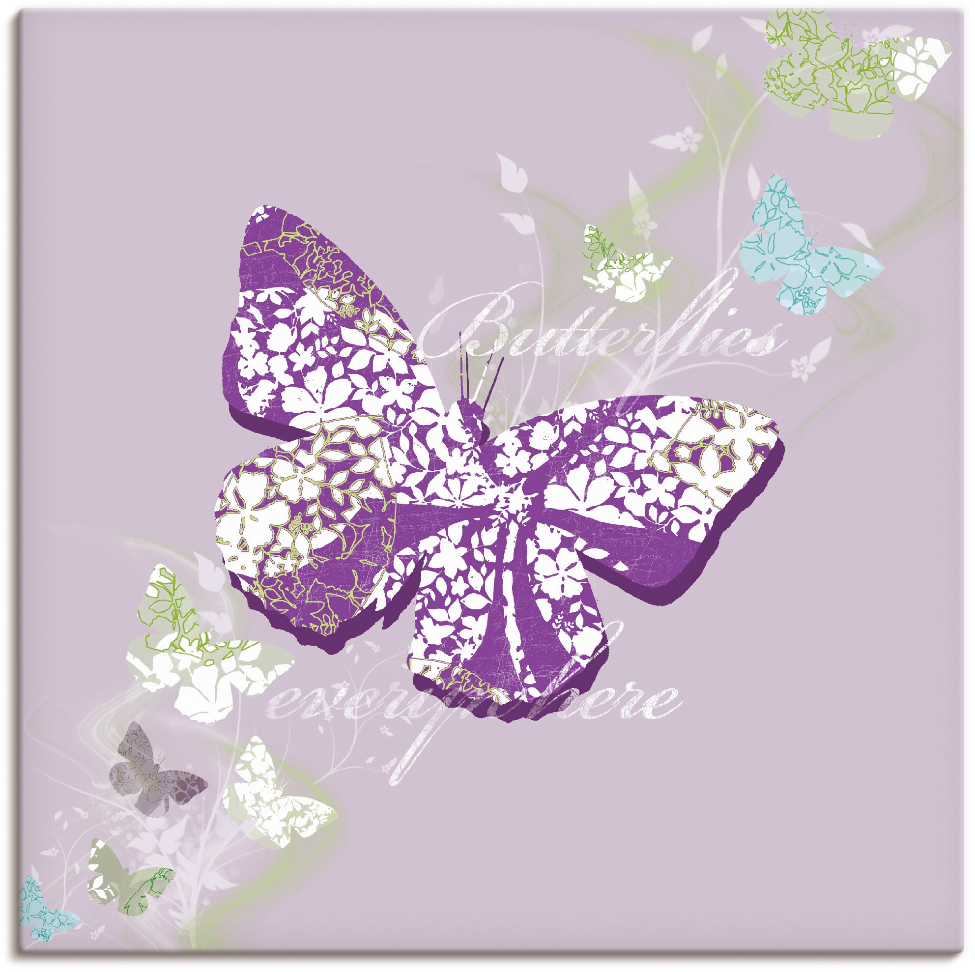 St.), in BAUR | oder violett«, Größen kaufen Leinwandbild, Artland (1 Alubild, als versch. Insekten, in »Schmetterlinge Poster Wandaufkleber Wandbild