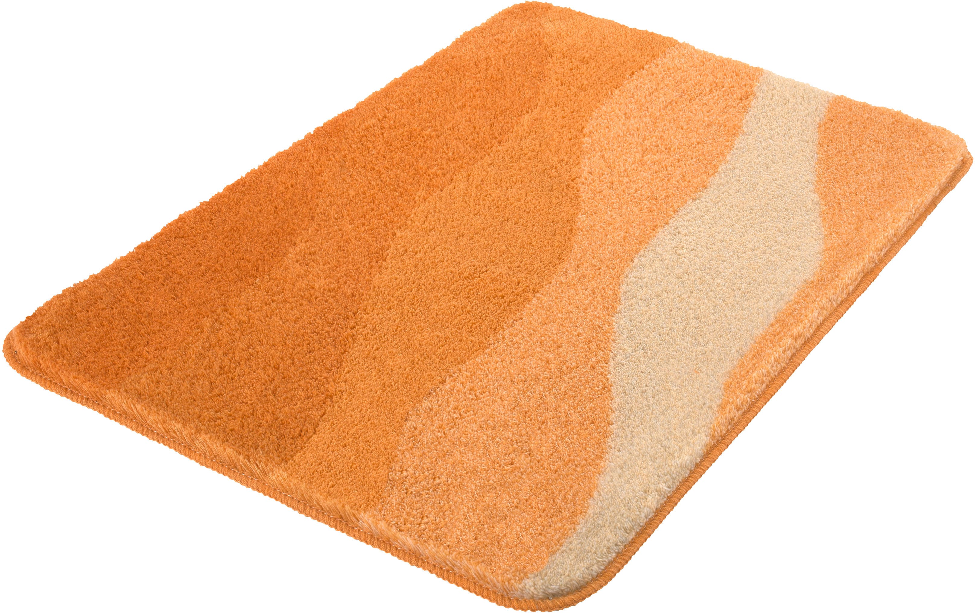 Kleine Wolke Badematte "Malena, Badvorleger, Badezimmer Teppich" Höhe 20 mm rutschhemmend beschichtet fußbodenheizungsgeeignet Badteppich, modernes Wellen Design, Farbverlauf, waschbar