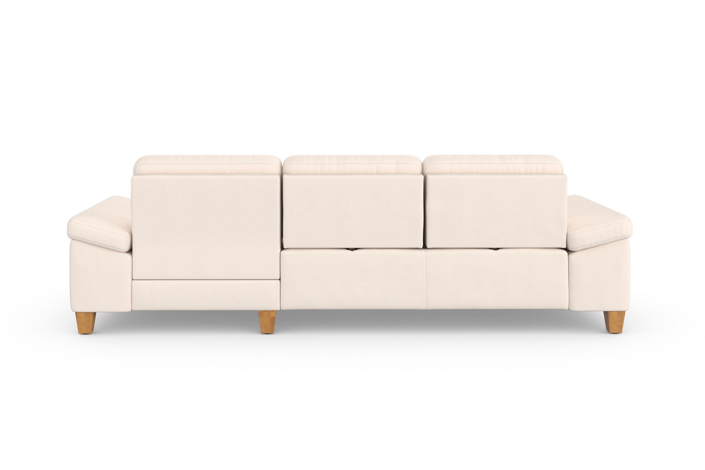 sit&more Ecksofa »Westham L-Form« mit Recamiere, mit oder ohne Bettfunktion, Bettkasten, Füße Eiche
