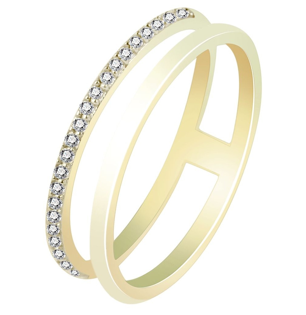 Adelia's Finger Ring 333 Gold Zirconia Gold 54
