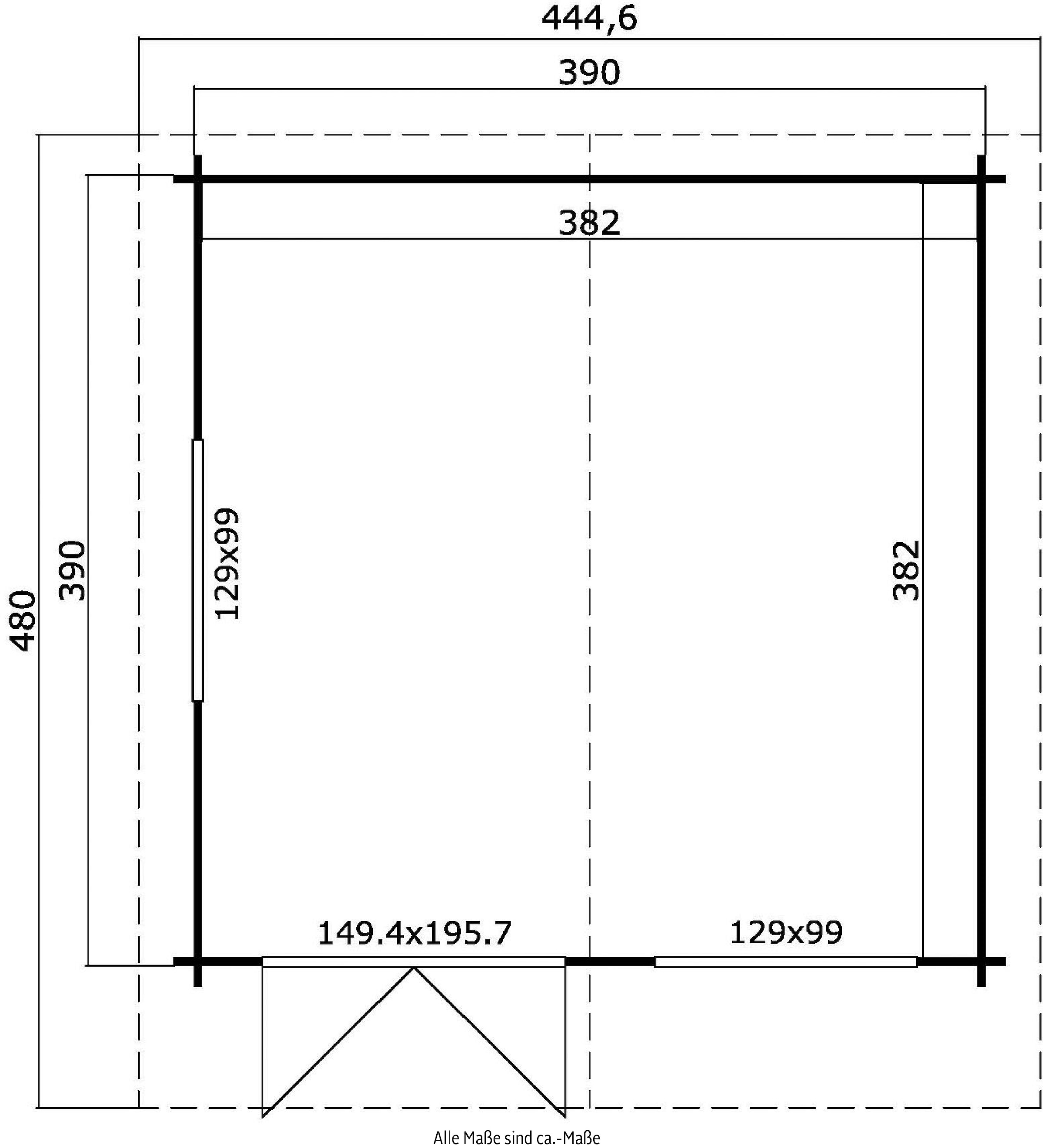 LASITA MAJA Gartenhaus »NORDERNEY 3«, (Set, inkl. Fussbodenbretter zum verlegen)