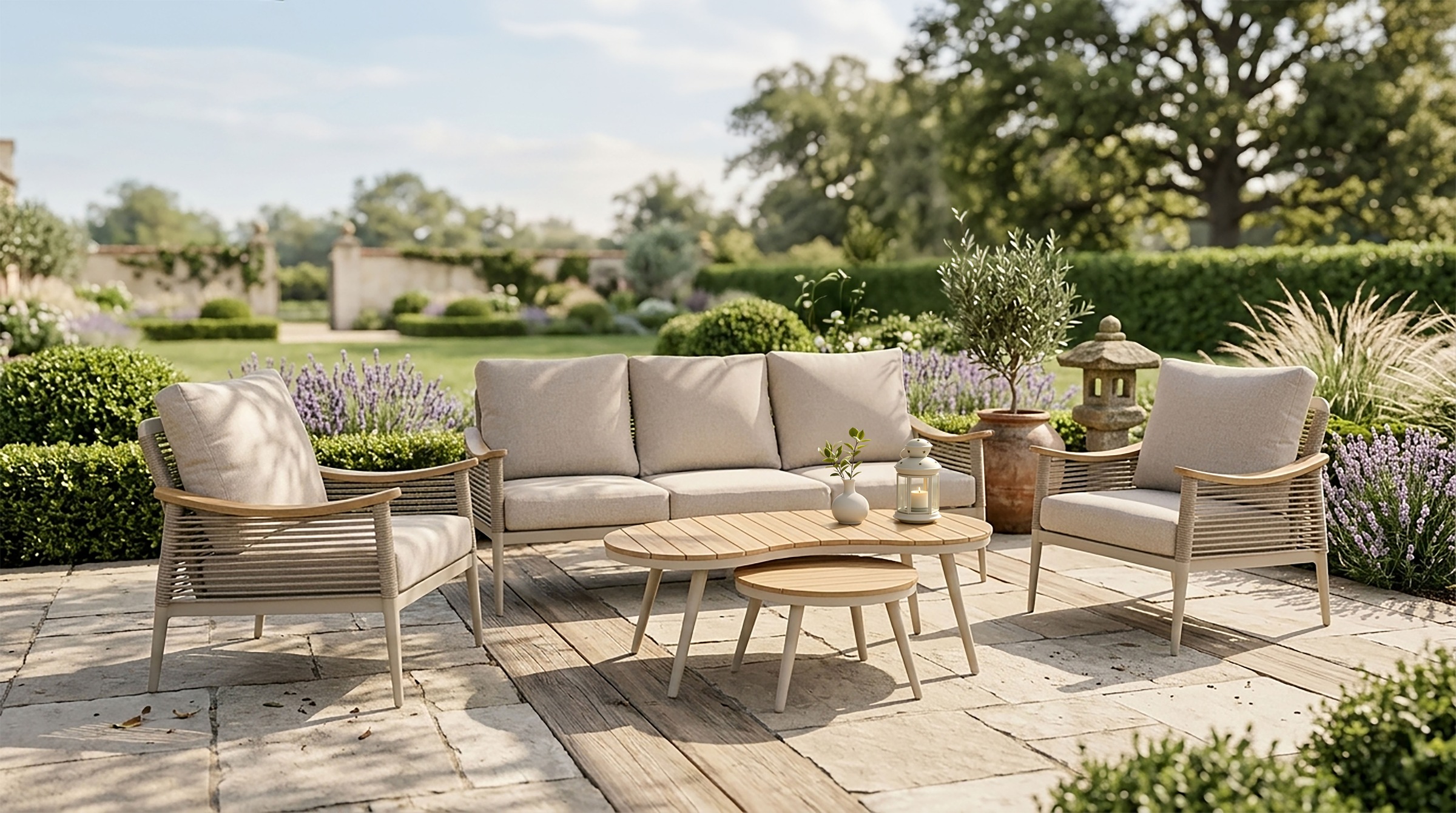 Garden Pleasure Gartenlounge-Set "TULUM" Set, 8 tlg. mit Polsterung
