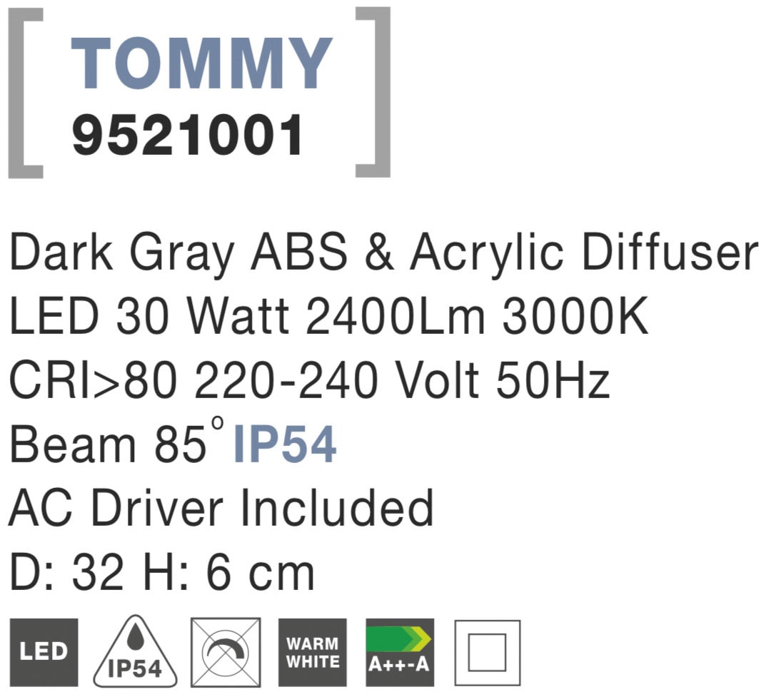 Nova Luce Außen-Wandleuchte »TOMMY« LED-Modul 1 Stk. Warmweiß