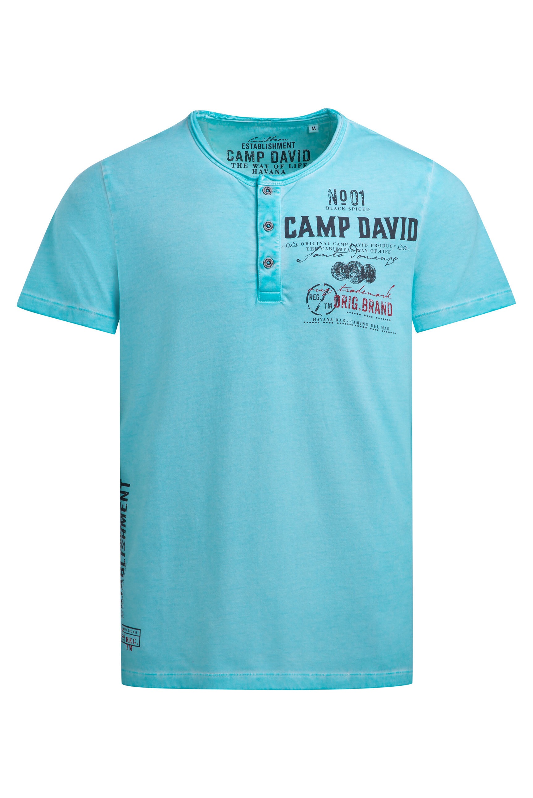 CAMP DAVID Henleyshirt aus Baumwolle