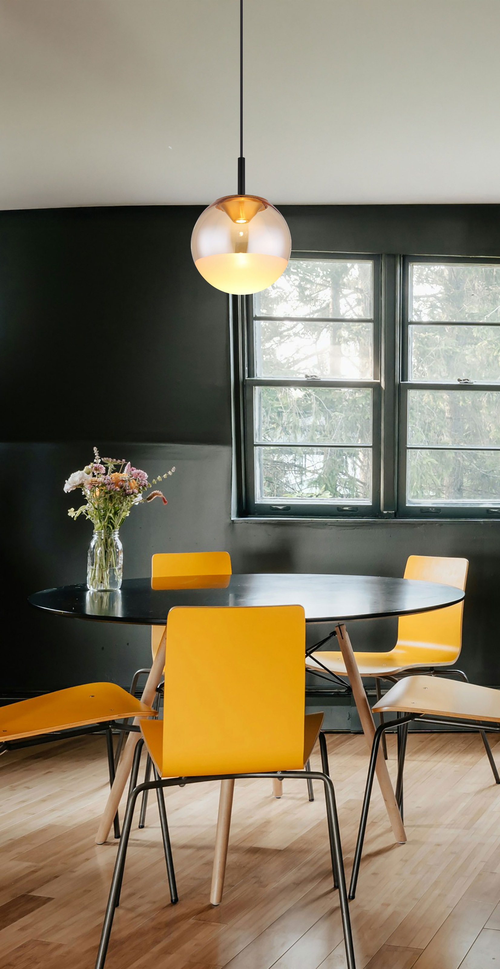 GLOBO LIGHTING Hängeleuchte »SEVERIN« LED-Modul 1 Stk. Warmweiß Hängelampe Esszimmer-Leuchte Esstischleuchte Wohnzimmer
