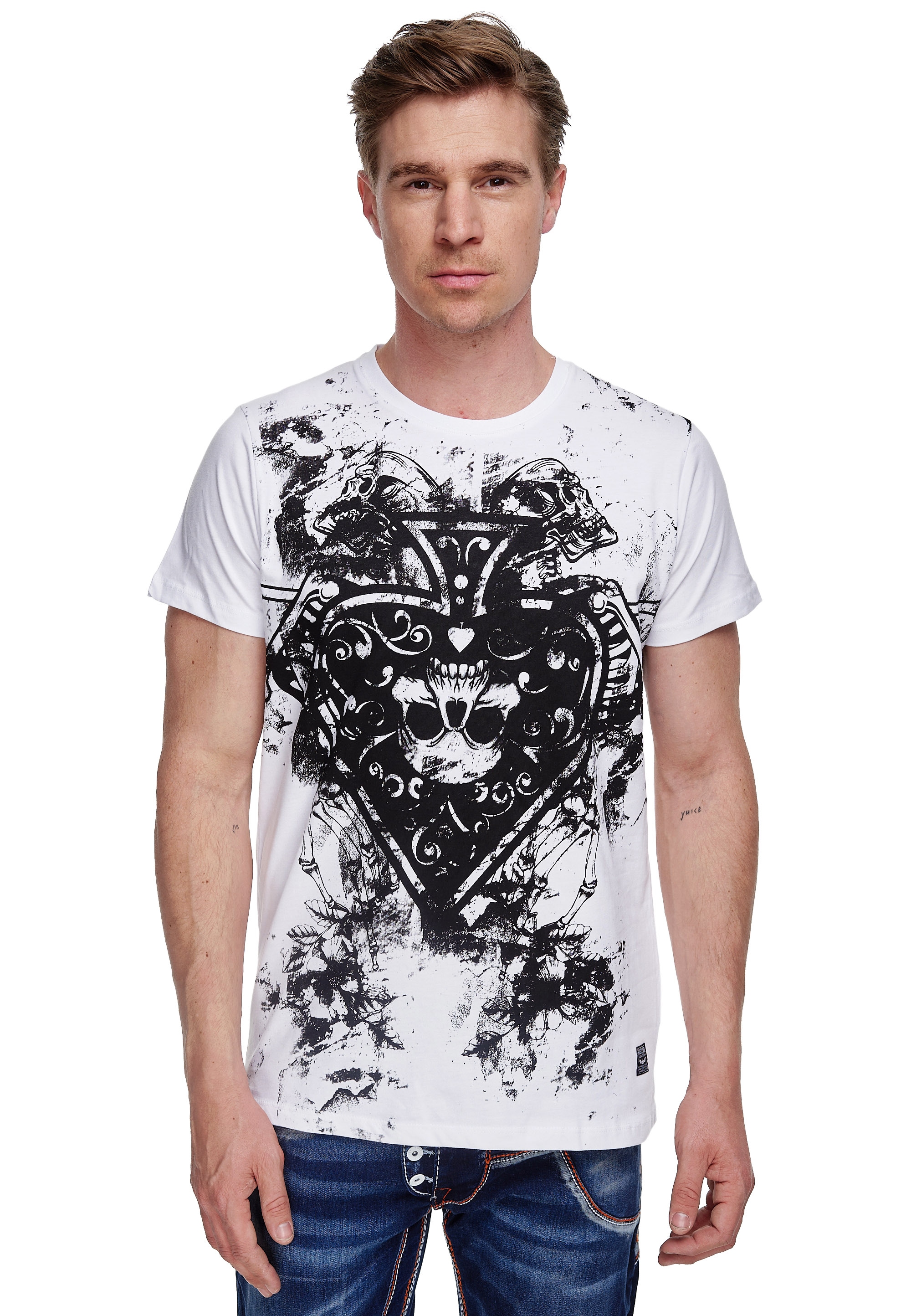 coolem | mit bestellen Rusty ▷ Neal BAUR T-Shirt, Totenkopf-Print