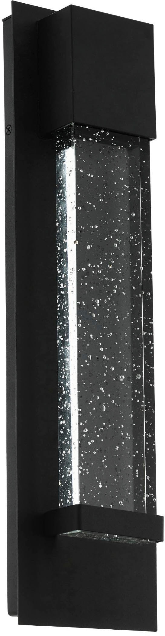EGLO Wandleuchte "Villagrazia Wandlampe, Außeneleuchte aus Alu und Glas, IP44, Lampe", schwarz, 2, H: 30cm, 1 Stk., Leuchten, Wand-/Deckenleuchte - L12 x H30 x AL7 cm - schwarz - 2X3,3W inkl., Wandleuchte