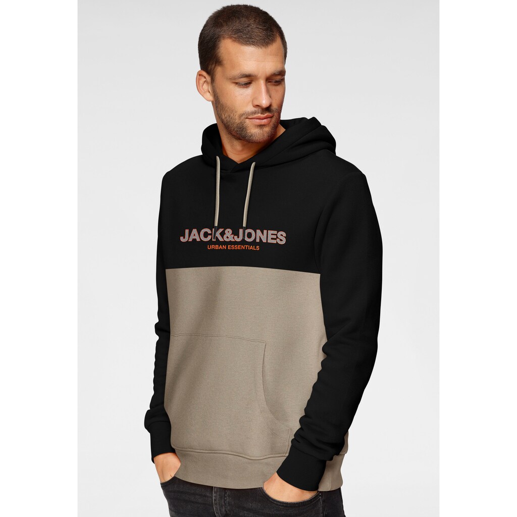 Herrenmode Pullover & Sweatshirts Jack & Jones PlusSize Kapuzensweatshirt »URBAN BLOCKING SWEAT HOOD«, Bis Größe 6XL beige Herrenmode Pullover & Sweatshirts Jack & Jones PlusSize Kapuzensweatshirt »URBAN BLOCKING SWEAT HOOD«, Bis Größe 6XL beige