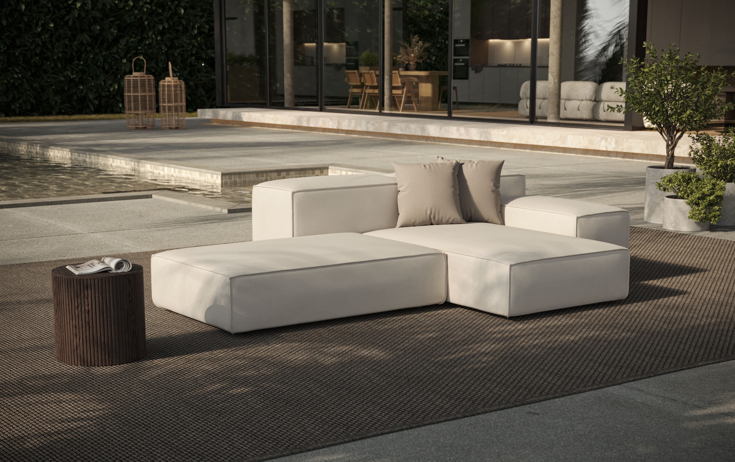 designwerk Big-Sofa »Puzzle, Designsofa für Indoor und Outdoor, bequem, modular«, wasserabweisend und strapazierfähig