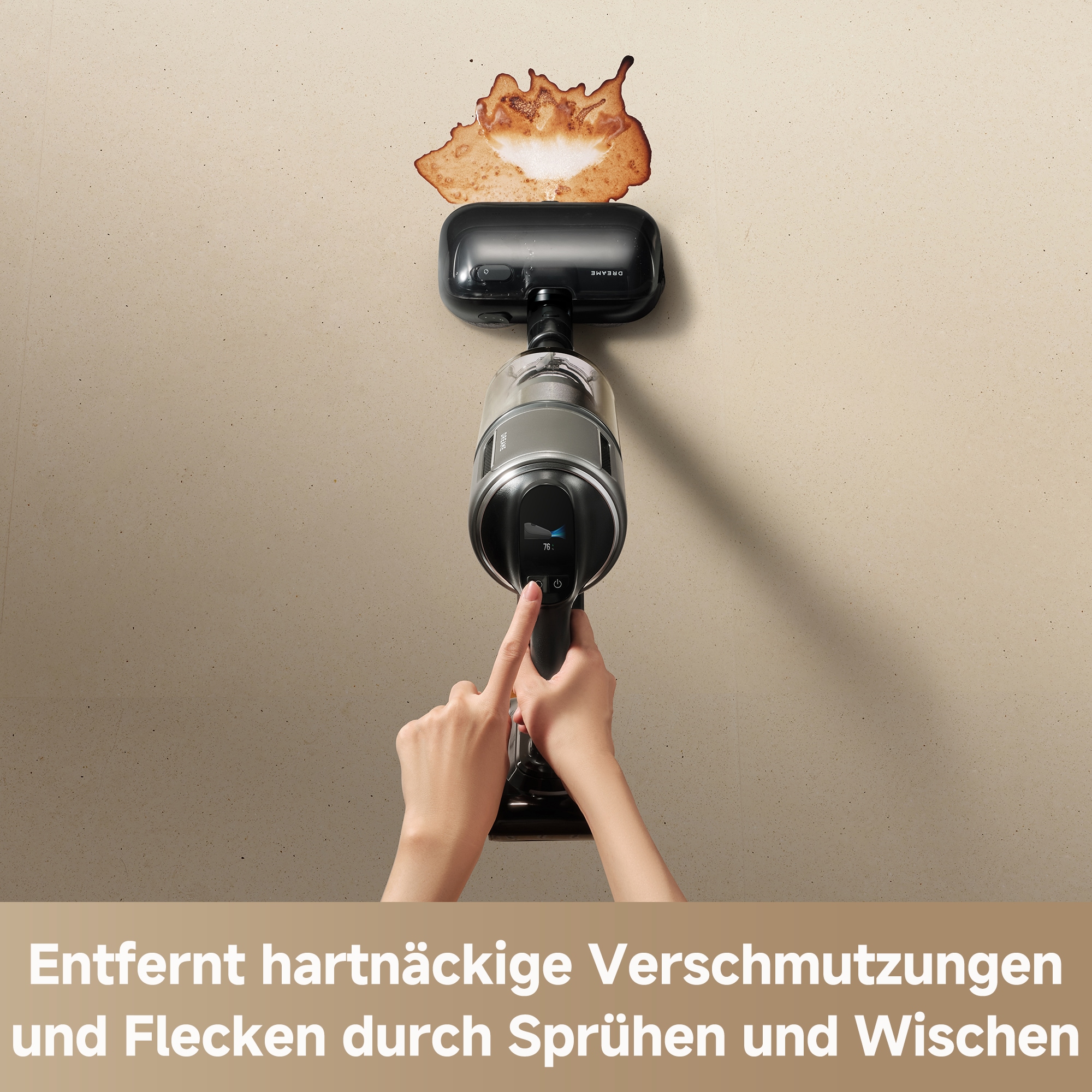 Dreame Akku-Handstaubsauger »Dreame Z40 Station mit Absaugstation und 28.000 Pa Saugkraft«, Nasswischfunktion, vielseitige Aufsätze, automatische Entleerung