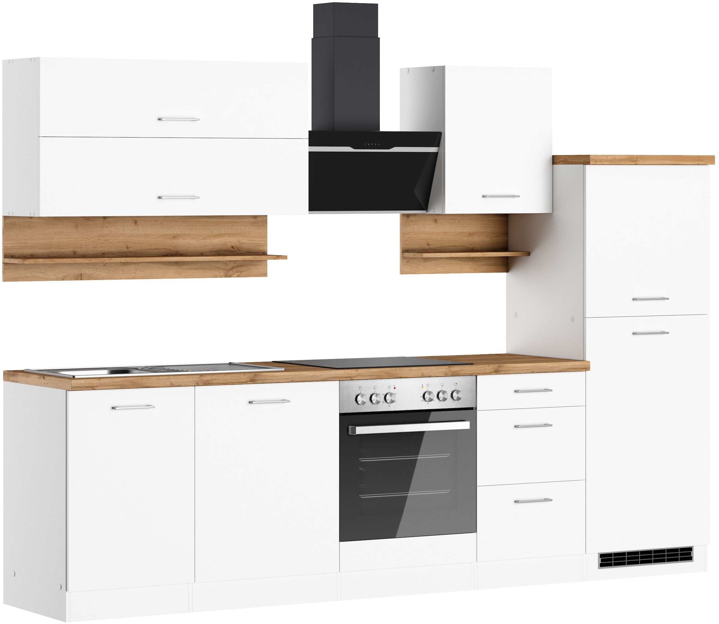 KOCHSTATION Küchenzeile "KS-Milan", 280 cm breit, robuste Metallauszüge, vi günstig online kaufen