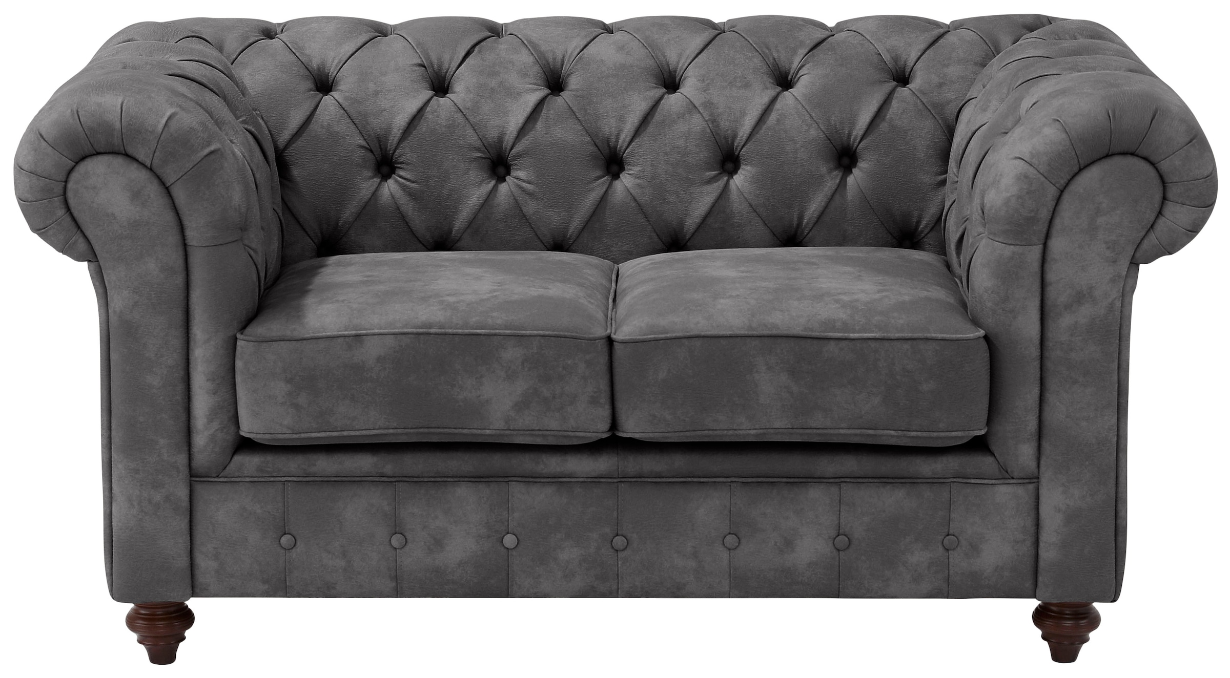 Home affaire Chesterfield-Sofa "Chesterfield 2-Sitzer B/T/H: 150/89/74 cm", günstig online kaufen