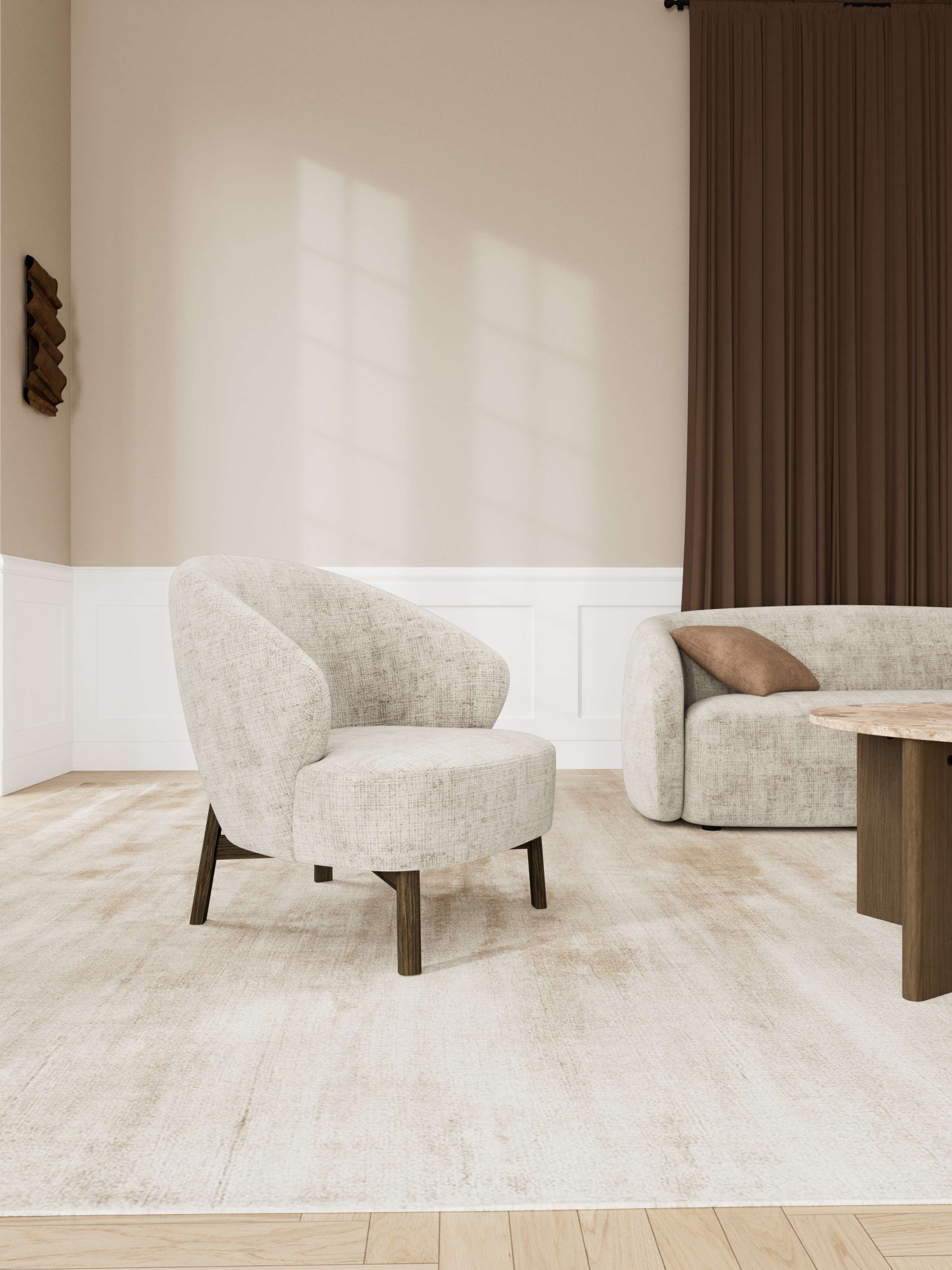 ACTONA GROUP Polsterstuhl "Relaxsessel, Polstersessel" () Stuhl, beige, 77.5x78x78cm