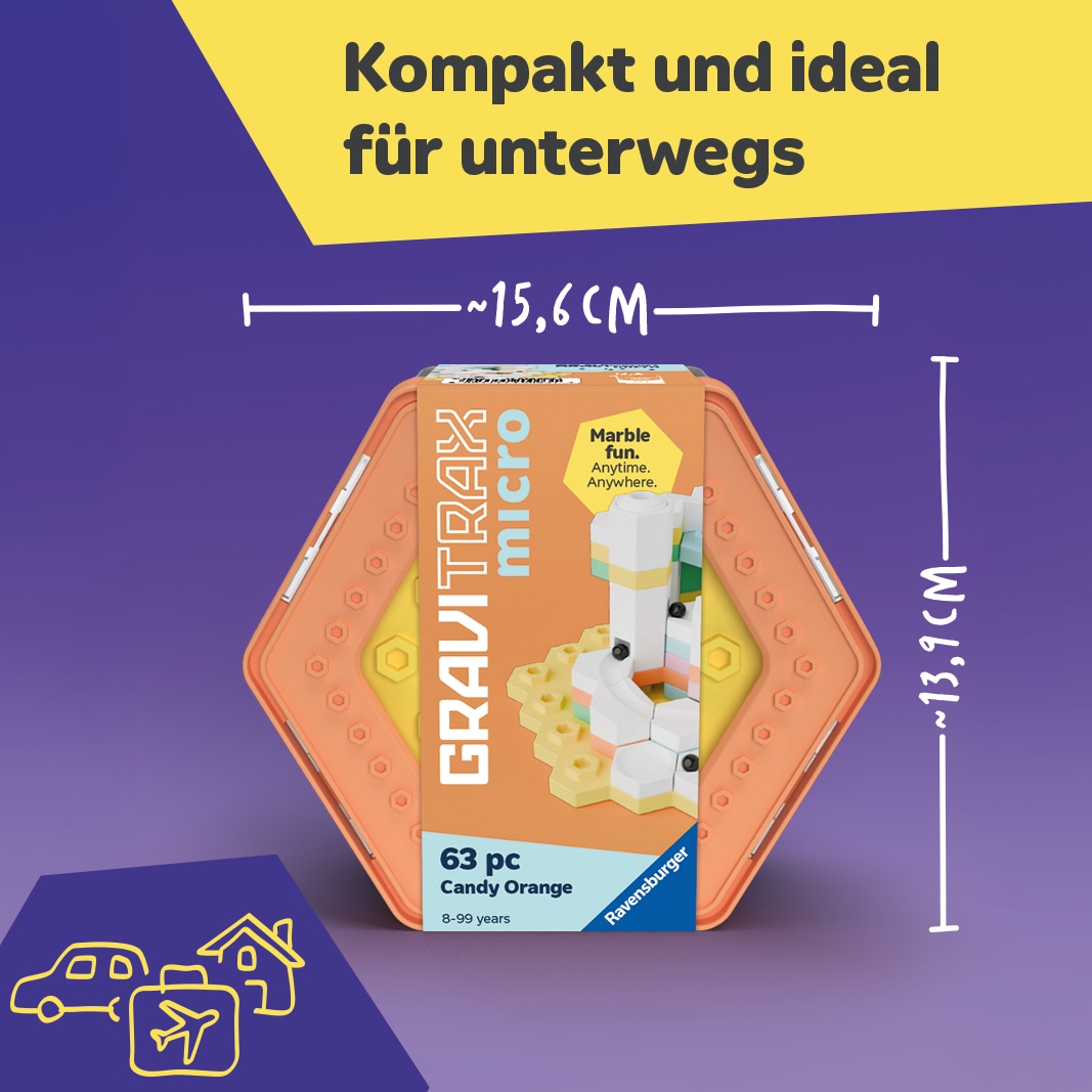 Ravensburger Kugelbahn-Bausatz »GraviTrax micro - Candy Orange« Made in Europe