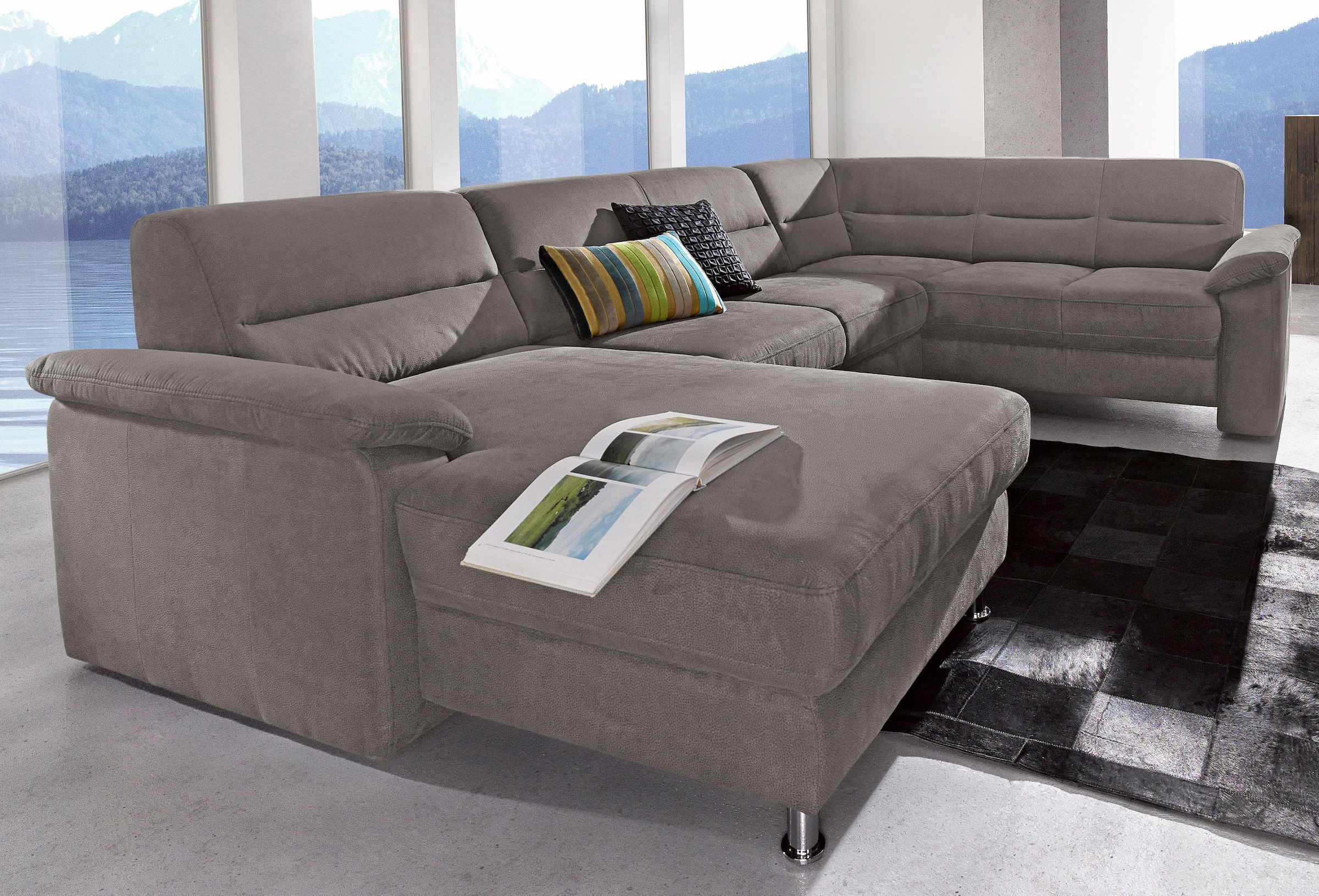sit&more Wohnlandschaft "Top Ascara U-Form" inklusive Boxspring/Federkern-Polsterung, wahlweise mit Schlaffunktion