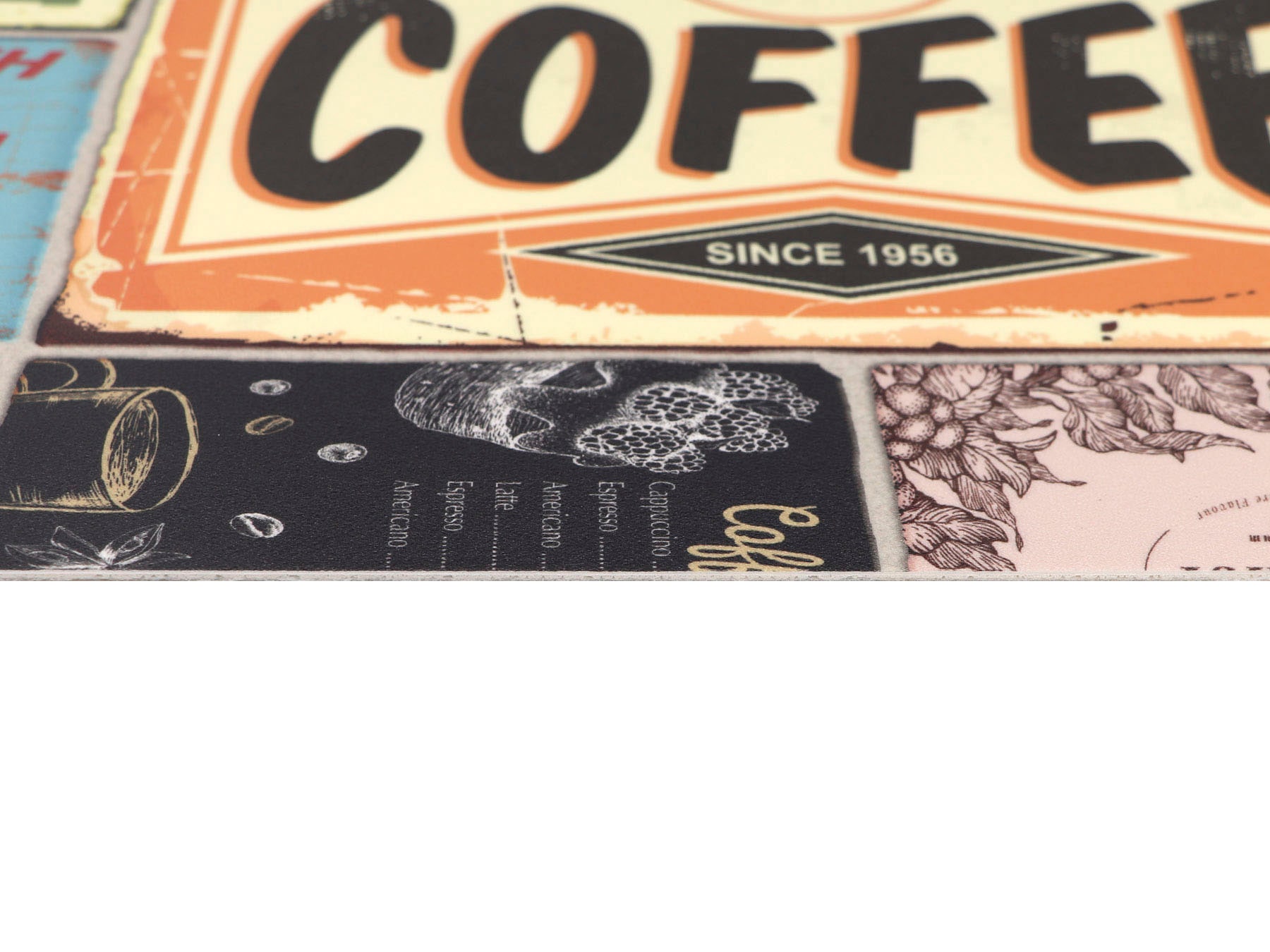 rechteckig, Motiv TIME«, Design, »Küchenläufer Vinyl-Läufer in COFFEE Küche Patchwork BAUR | Textil Kaffee, abwischbar, Primaflor-Ideen aus Vinyl,