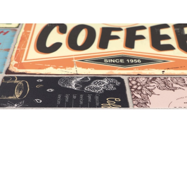 BAUR Patchwork Design, Vinyl-Läufer Kaffee, Vinyl, Textil Motiv »Küchenläufer in aus | rechteckig, COFFEE TIME«, Primaflor-Ideen abwischbar, Küche