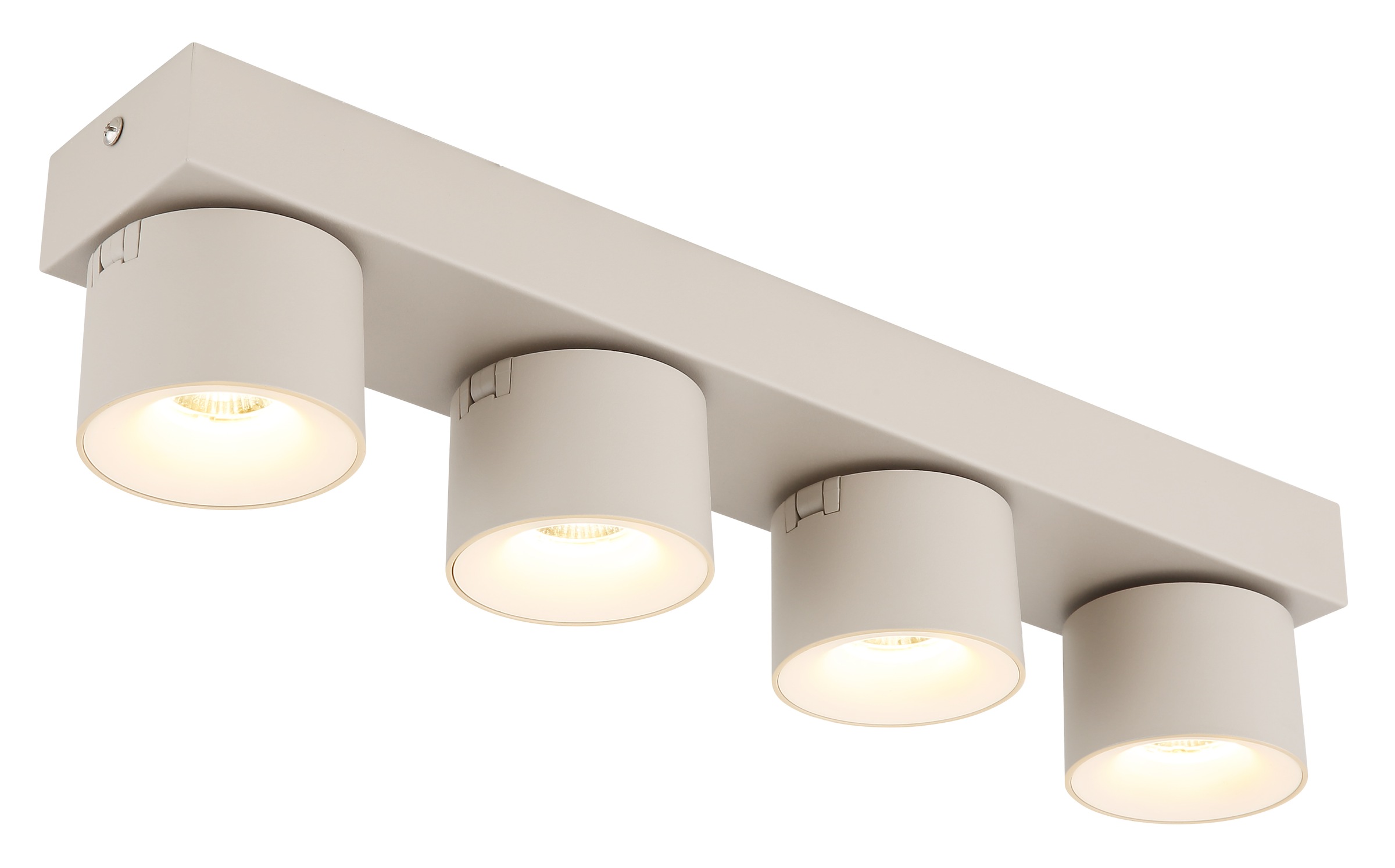 GLOBO LIGHTING LED Deckenspot »RAE« LED-Modul 1 Stk. Warmweiß LED Strahler Sand, Aluminium/Opal, dreh-/schwenkbar, LED 6W
