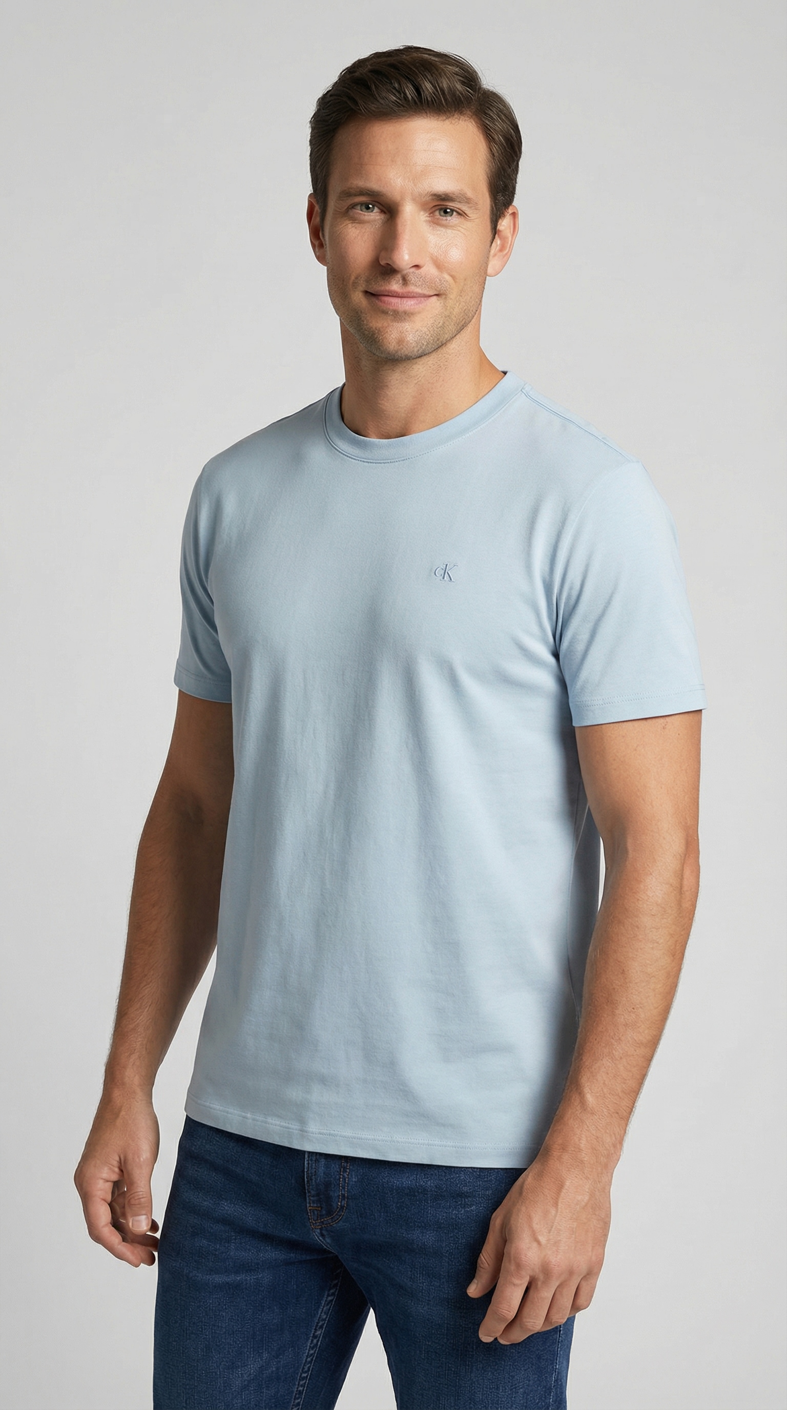 Calvin Klein T-Shirt "SS STRETCH COTTON SLIM TEE" Mit Rundhalsausschnitt