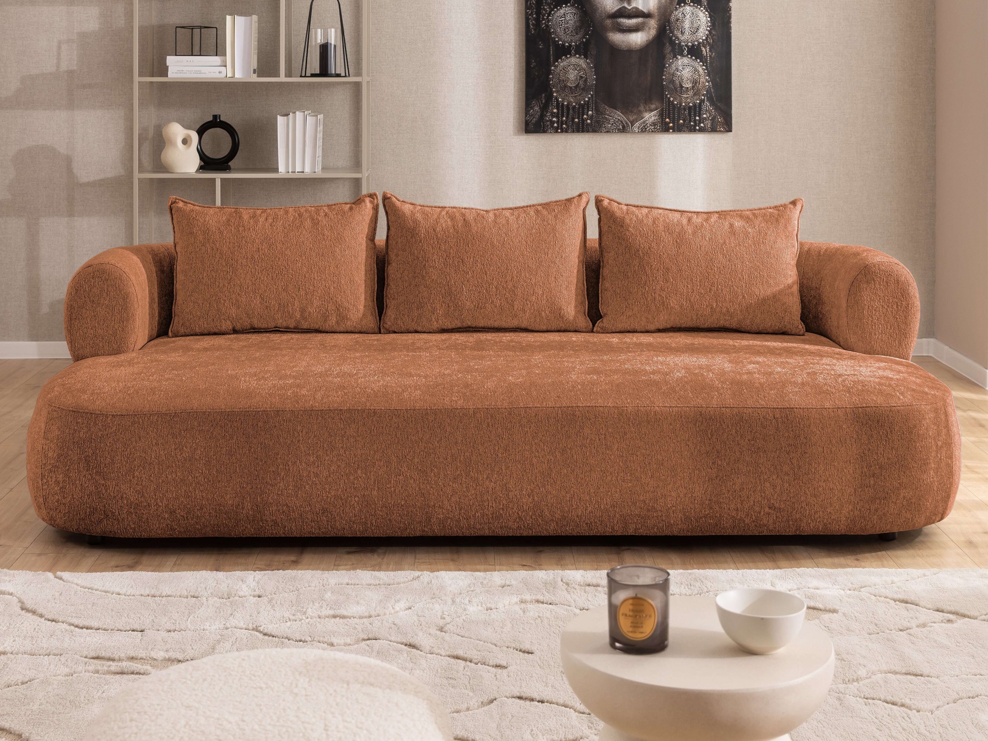 Home affaire Big-Sofa "LUSSAC 4-Sitzer Design-Sofa mit Zierkissen, Maße B/T günstig online kaufen