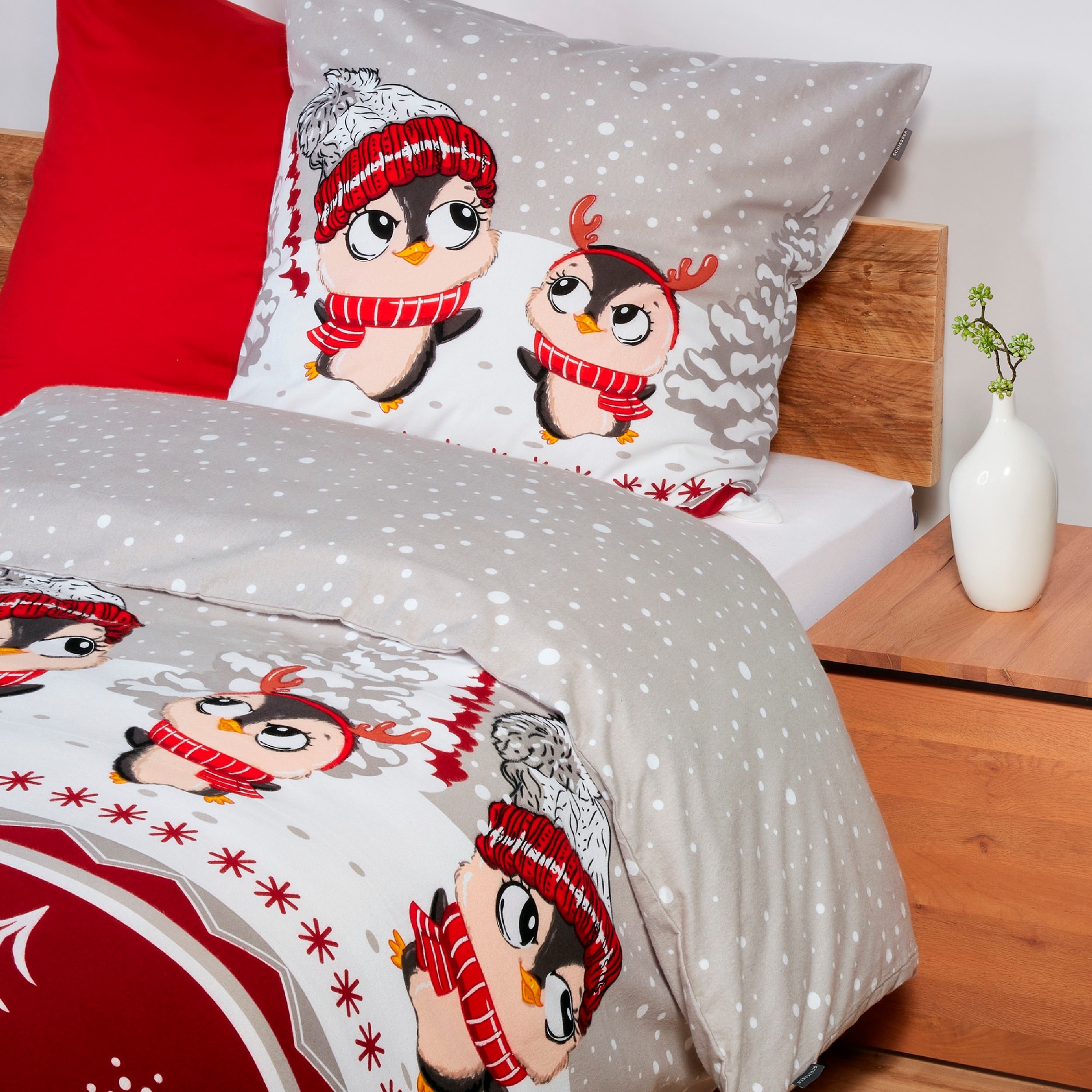 Schiesser Bettwäsche "Antoni aus weicher Baumwolle mit coolem Winterprint" günstig online kaufen