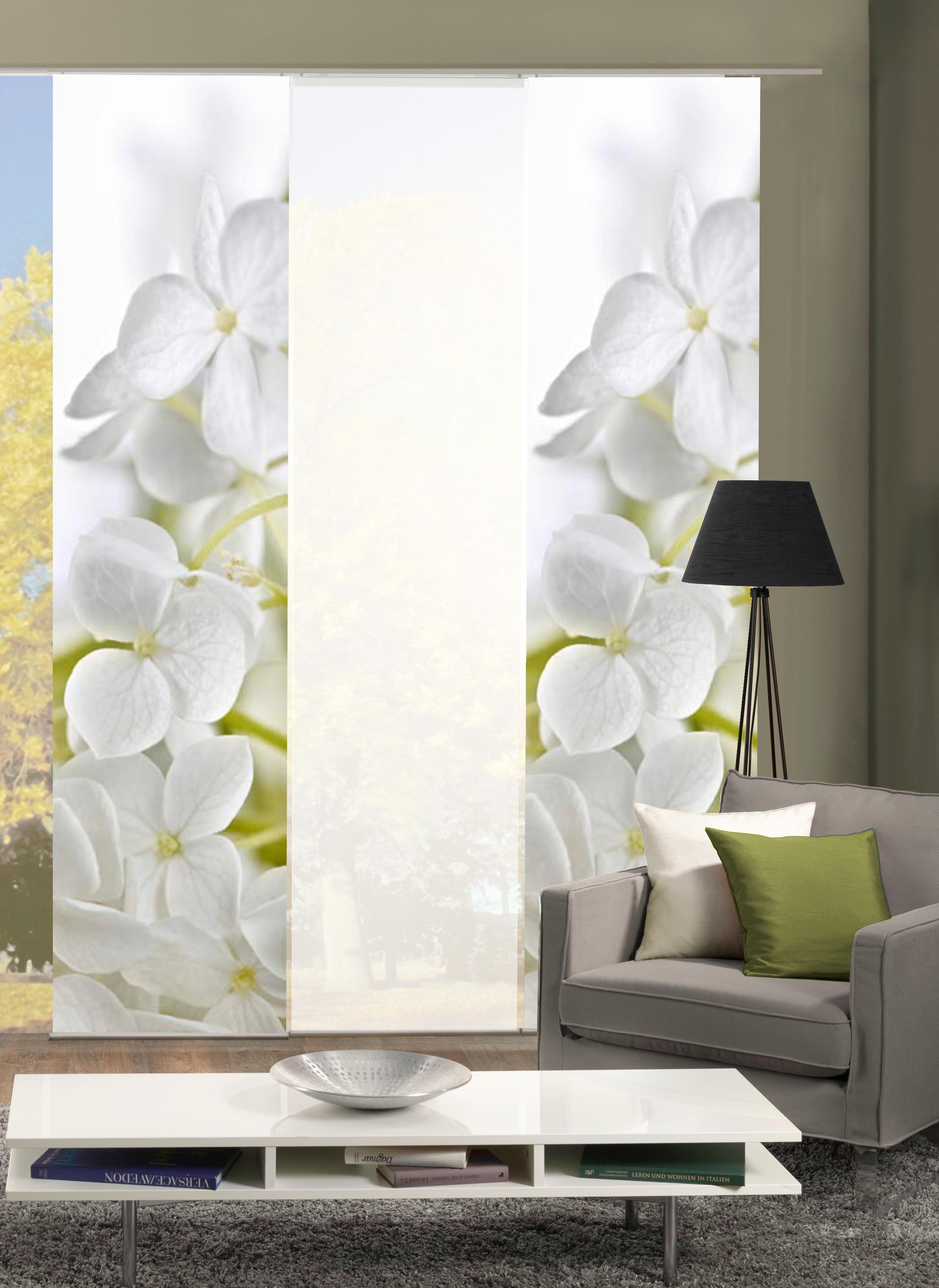 HOME WOHNIDEEN Schiebegardine "PADUA" Klettband 3 Stk. tlg. HxB: 245x60, in günstig online kaufen