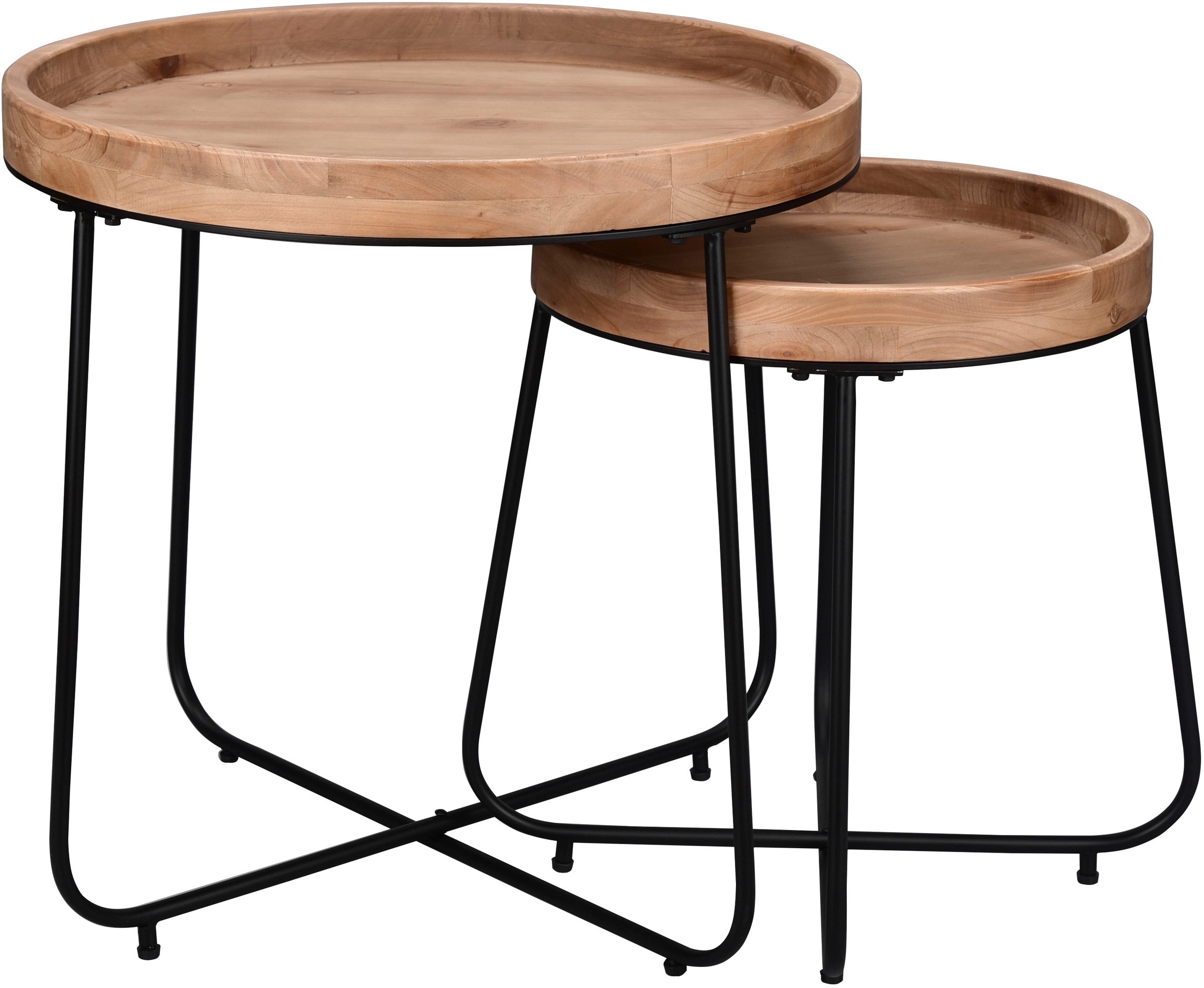 MIRRORS AND MORE Beistelltisch "Jette" 1 Stk. tlg. hochwertige Echtholzplat günstig online kaufen