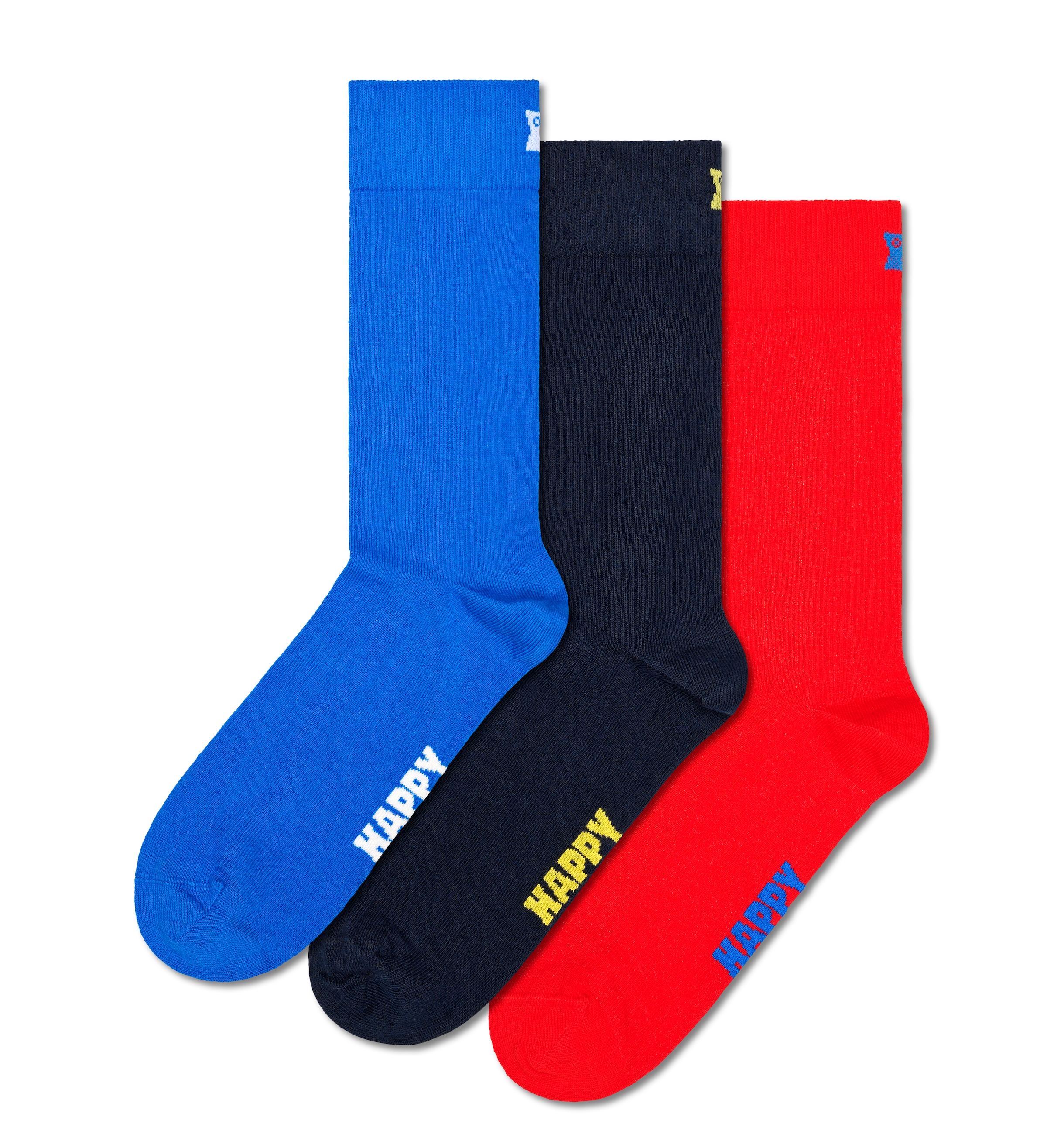 Happy Socks Socken, (Set, 3 Paar), in verschiedenen Farbvarianten