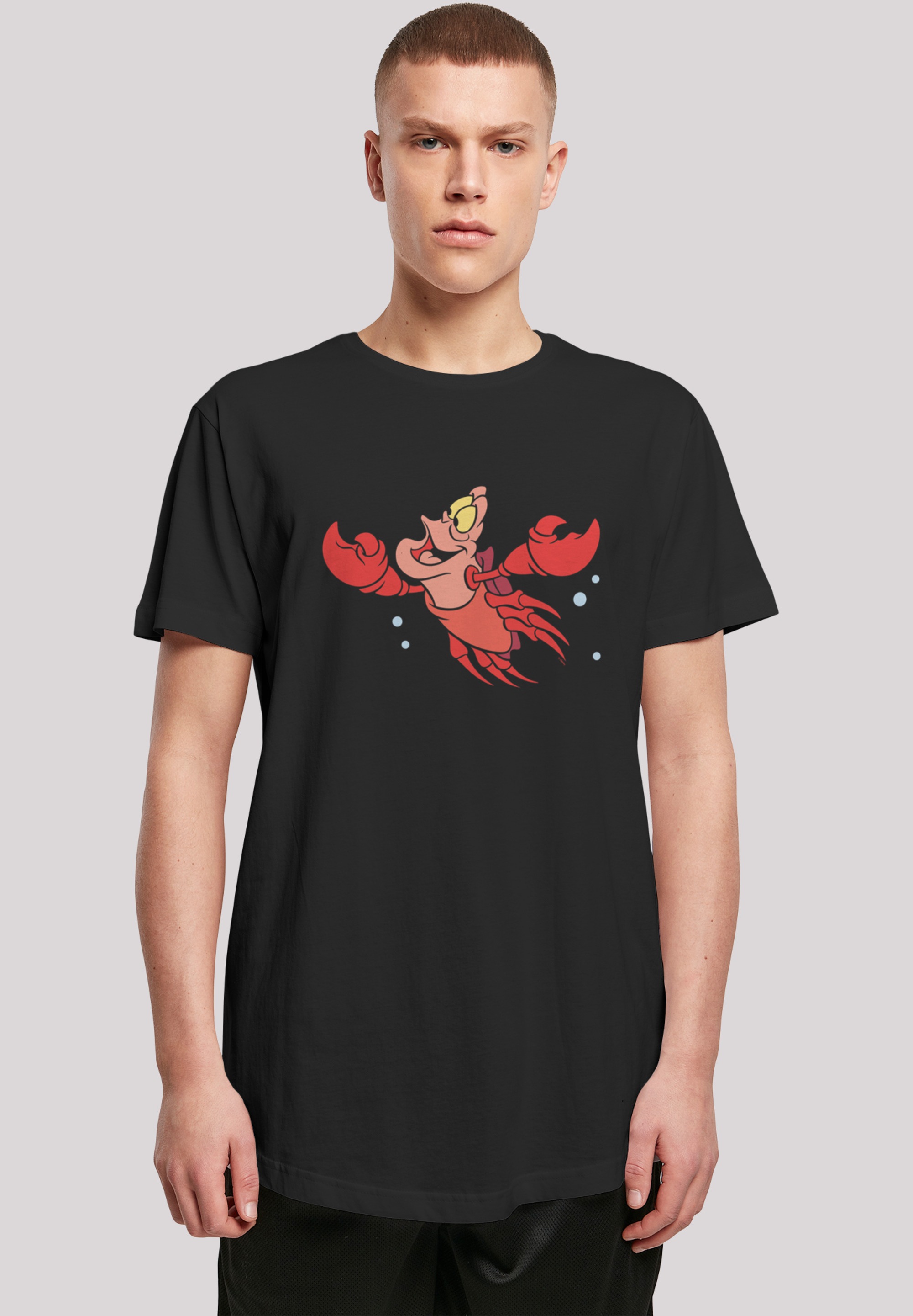 F4NT4STIC T-Shirt »Disney Arielle Sebastian Bubbles«, Herren,Premium Merch,Lang,Longshirt,Bedruckt