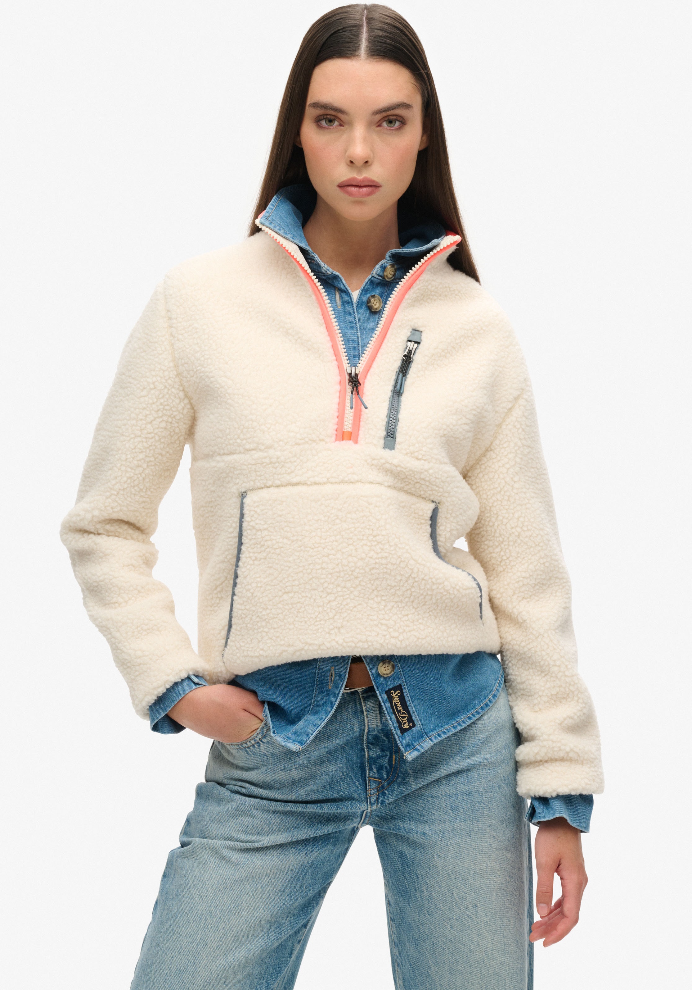 Superdry Fleecepullover "OUTDOOR HALF ZIP FLEECE"