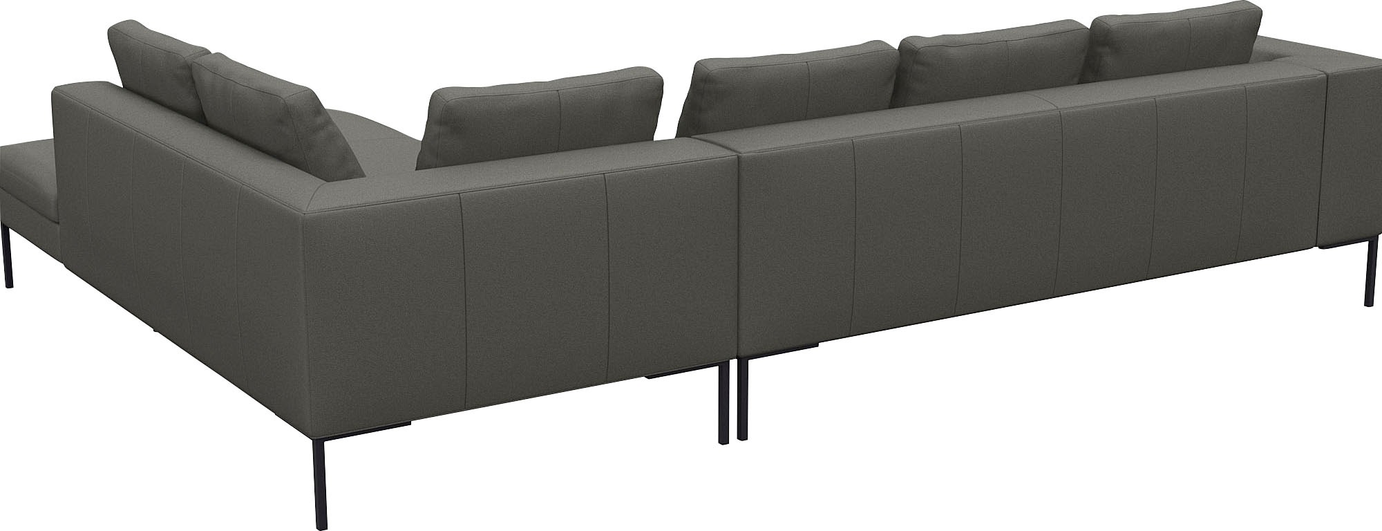 FLEXLUX Ecksofa »Loano, superbequemer Sitzkomfort durch Kaltschaum im Sitz, L-Form«, modernes Sofa, frei im Raum stellbar, lose Kissen, hoher Fuß