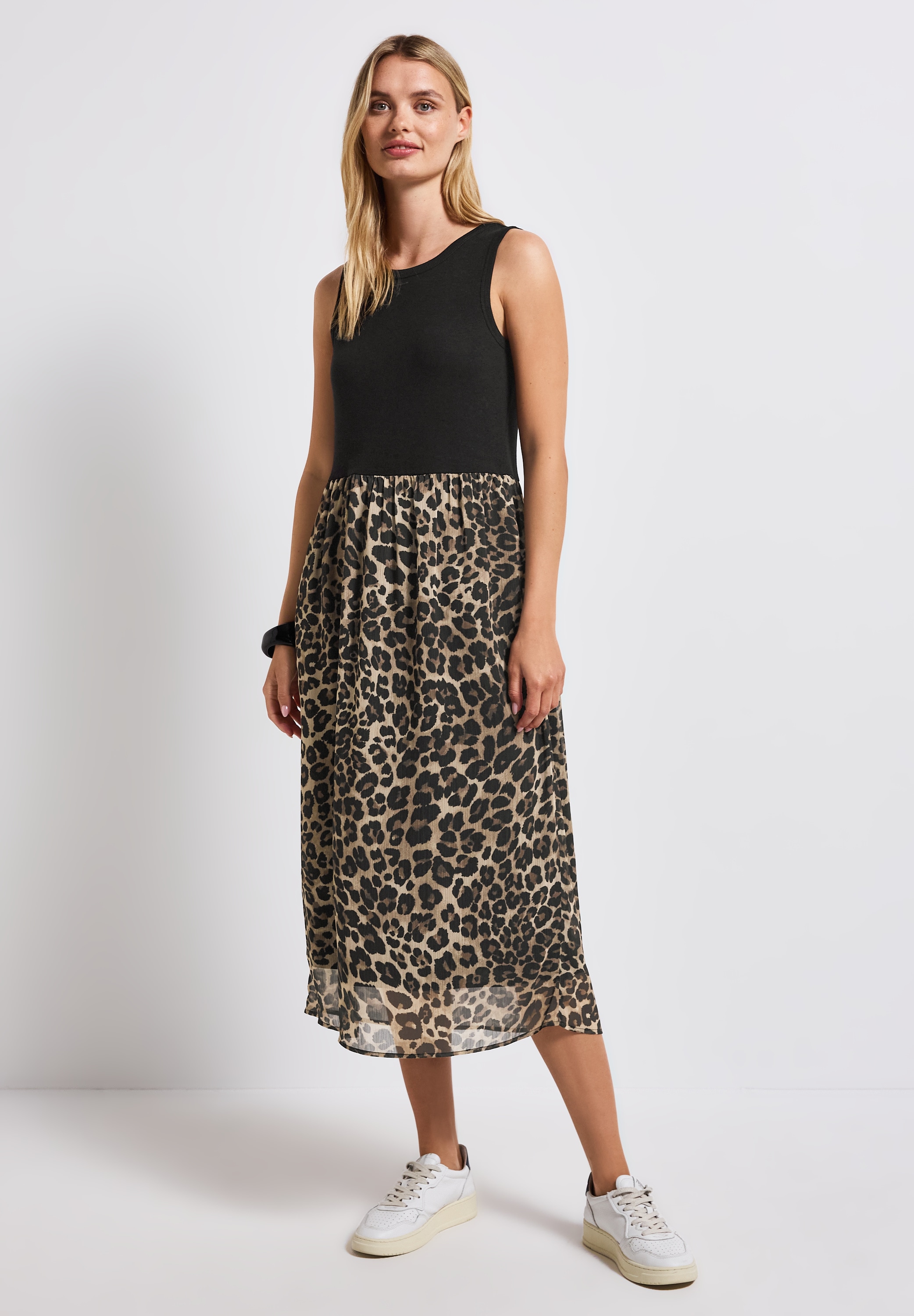 STREET ONE Midikleid, mit Animal Print-Mix günstig online kaufen