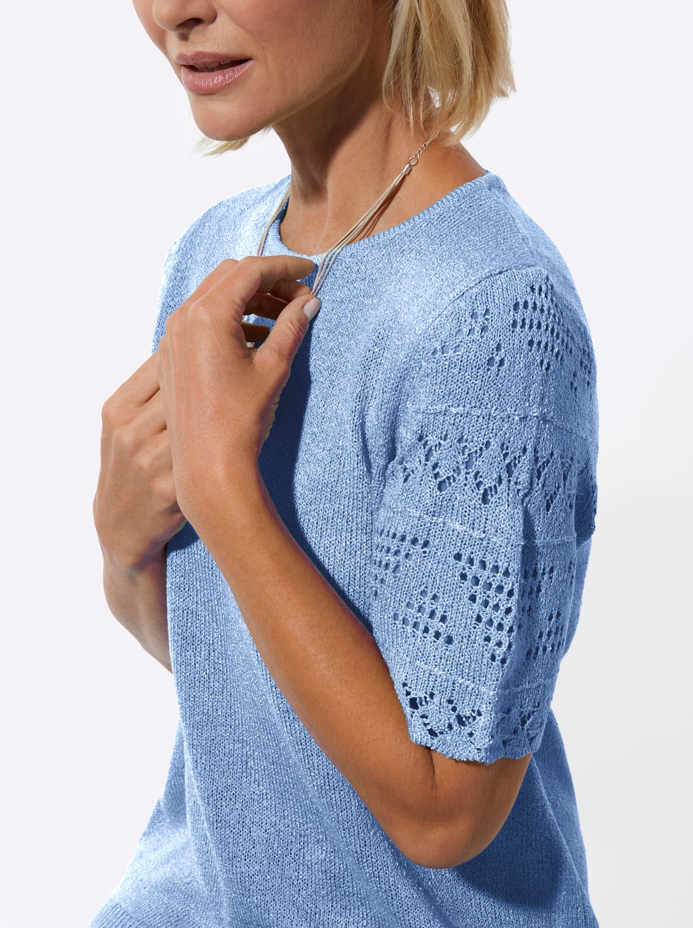 Classic Basics Kurzarmpullover »Bouclé-Pullover«
