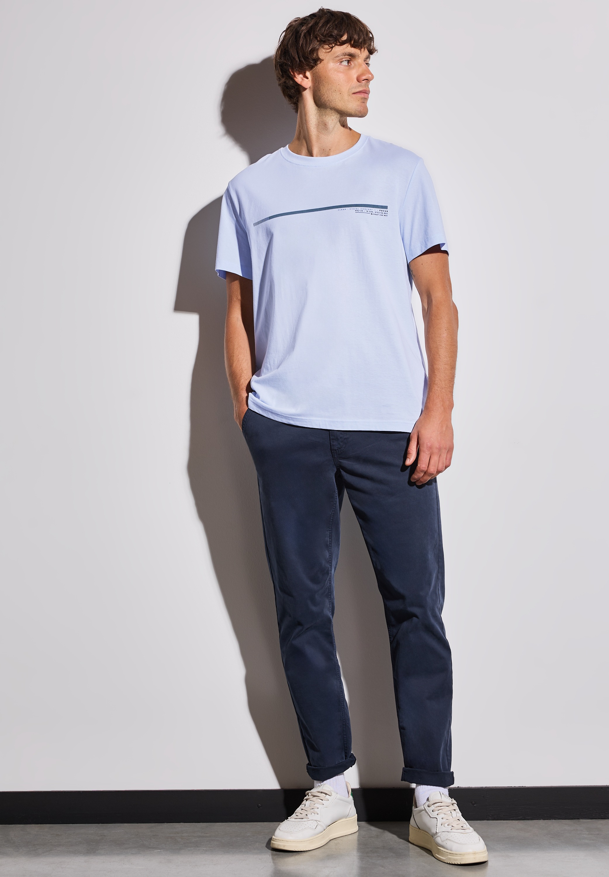 STREET ONE MEN T-Shirt, aus reiner Baumwolle