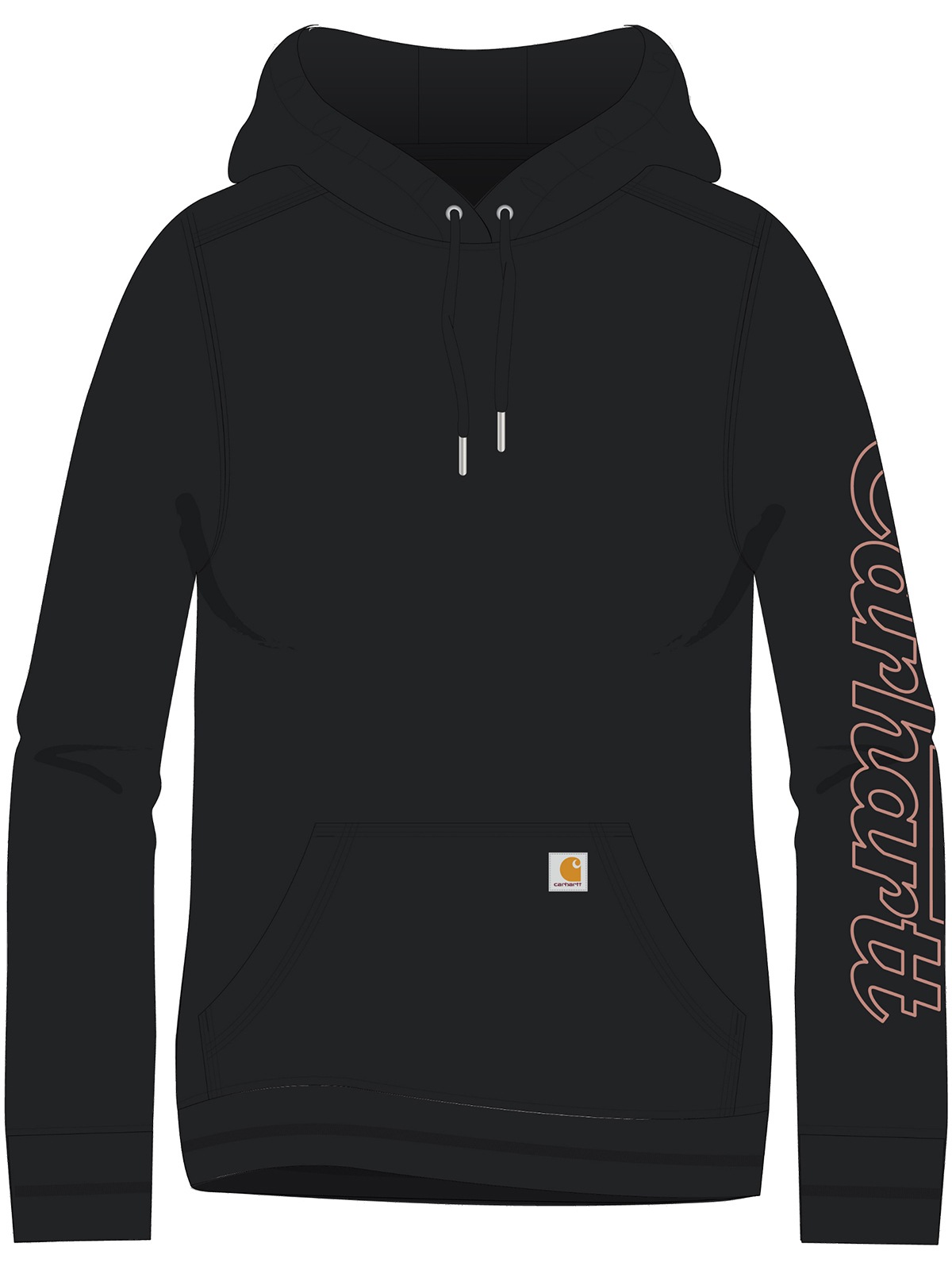 CARHARTT Damen Hoodie "Bekleidung 105996-BLK Carhartt Sweatshirt", schwarz, Gr. S, Obermaterial: 55% Baumwolle CO. 45% Polyester PES., Sweatshirts