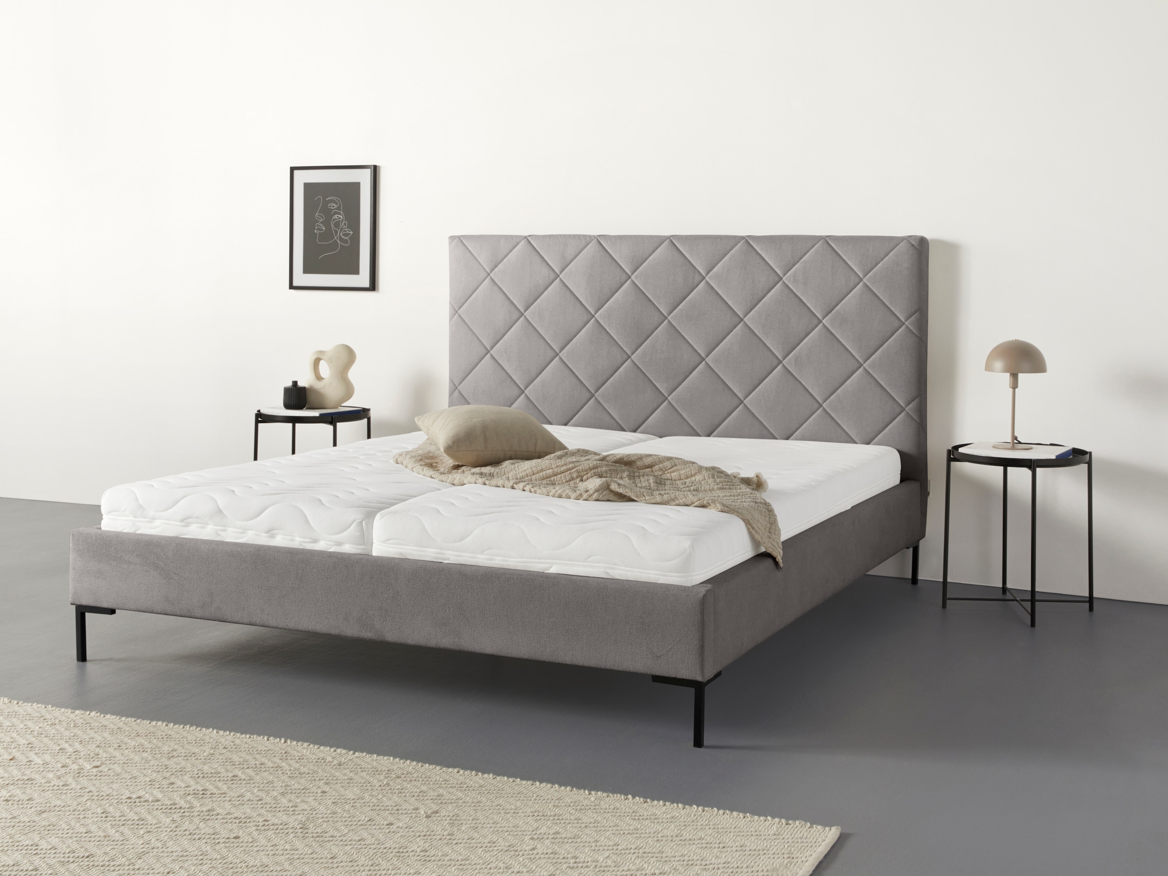 Guido Maria Kretschmer Home&Living Polsterbett »Charlott«, Modernes Polsterbett mit oder ohne Lattenrost
