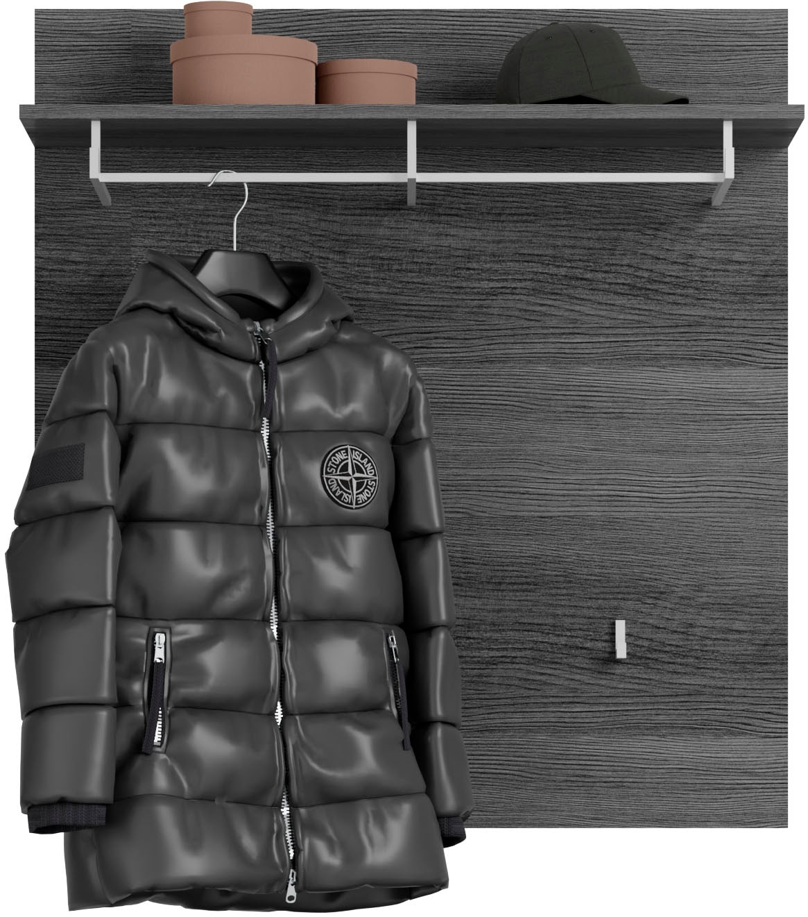 INOSIGN Garderobenpaneel "SIENA, Breite 90 cm, 3 Haken, 1 Kleiderstange, 1 günstig online kaufen