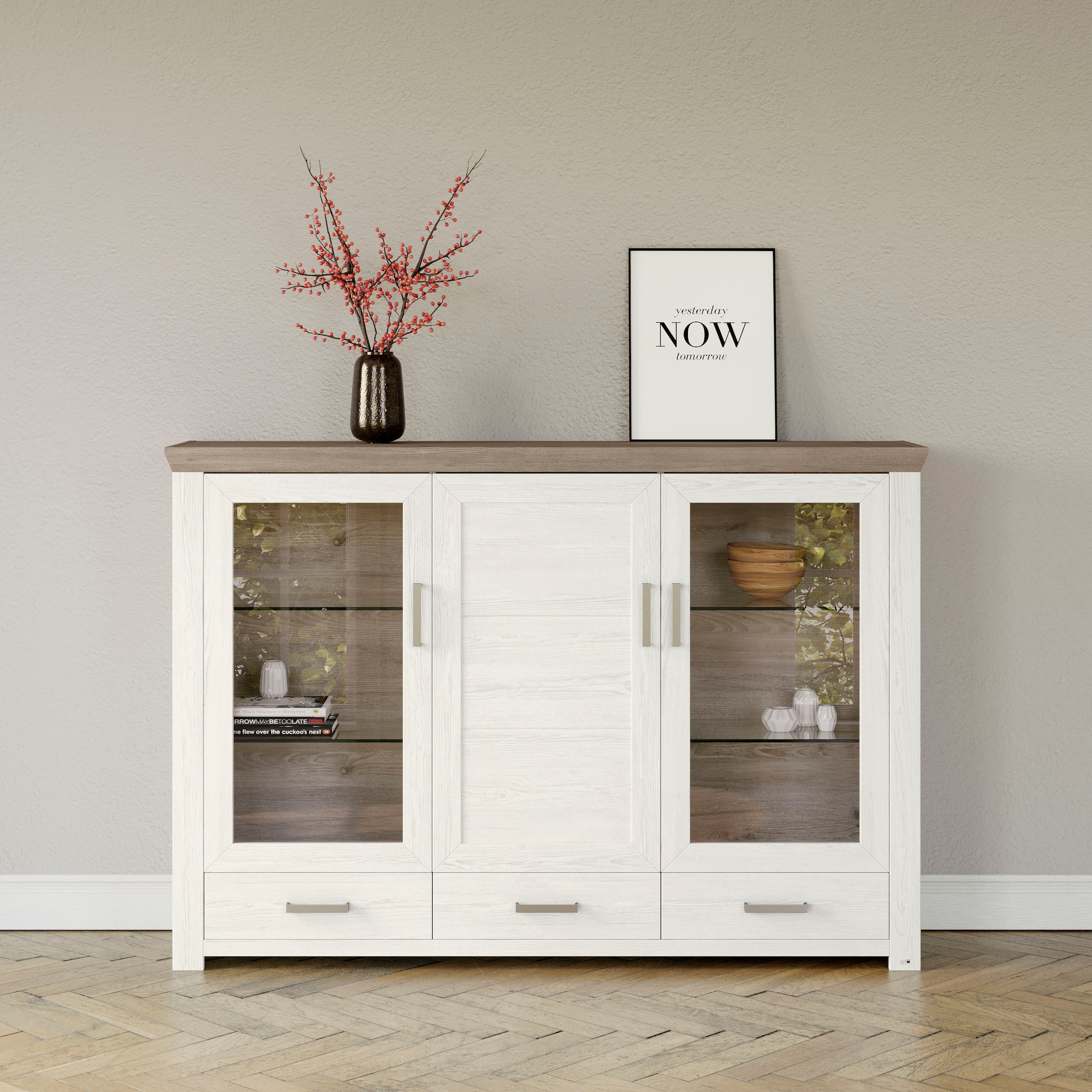 set one by Musterring Highboard »york«, Typ 57,Breite 184 cm