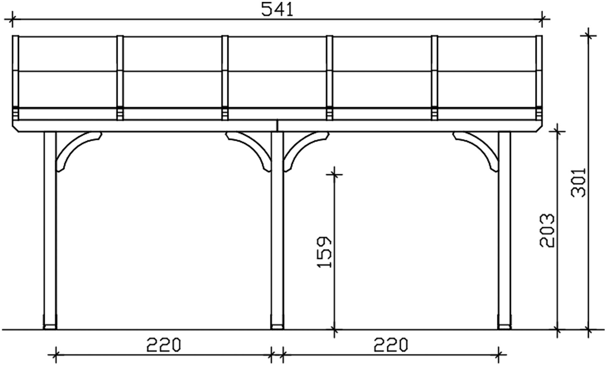Skanholz Terrassendach »Venezia« Leimholz