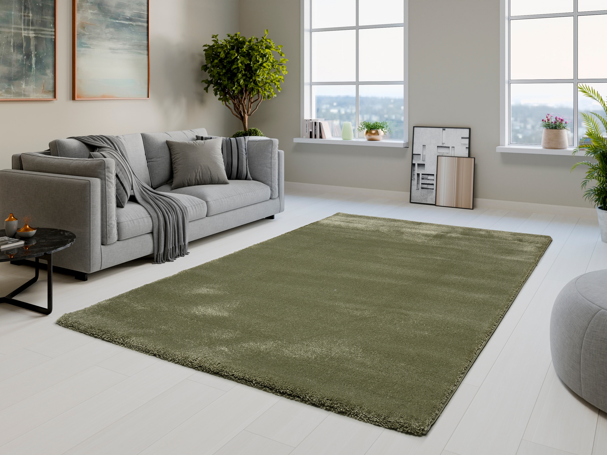 OCI DIE TEPPICHMARKE "KOMFORT, auch als Läufer und in Rund" rechteckig 20 mm Höhe Uni - Hochflor, Langflor, Shaggy, maschinengewebt, robust