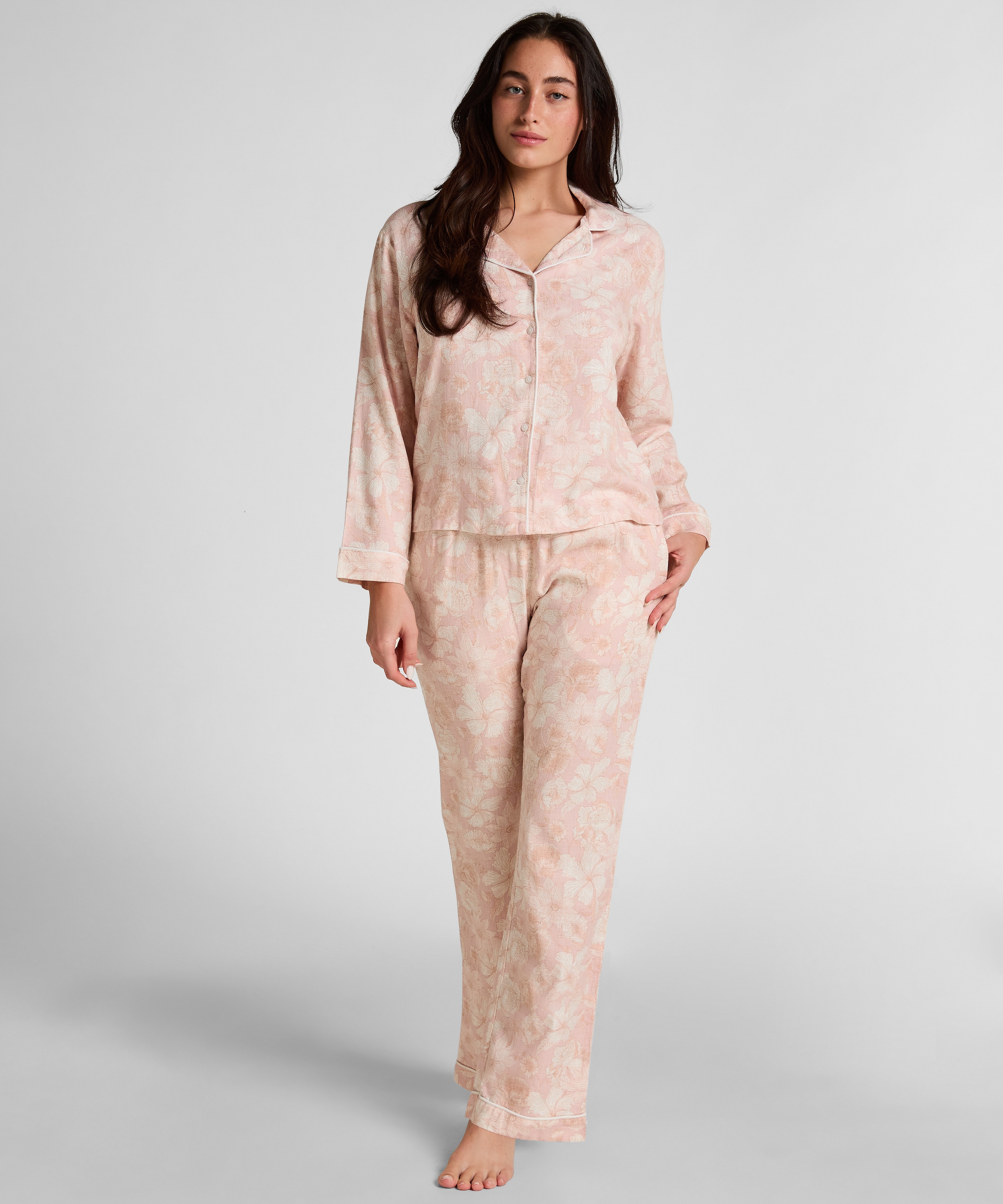 Hunkemöller Pyjama »Leinen-Pyjamajacke mit Blumenmuster«