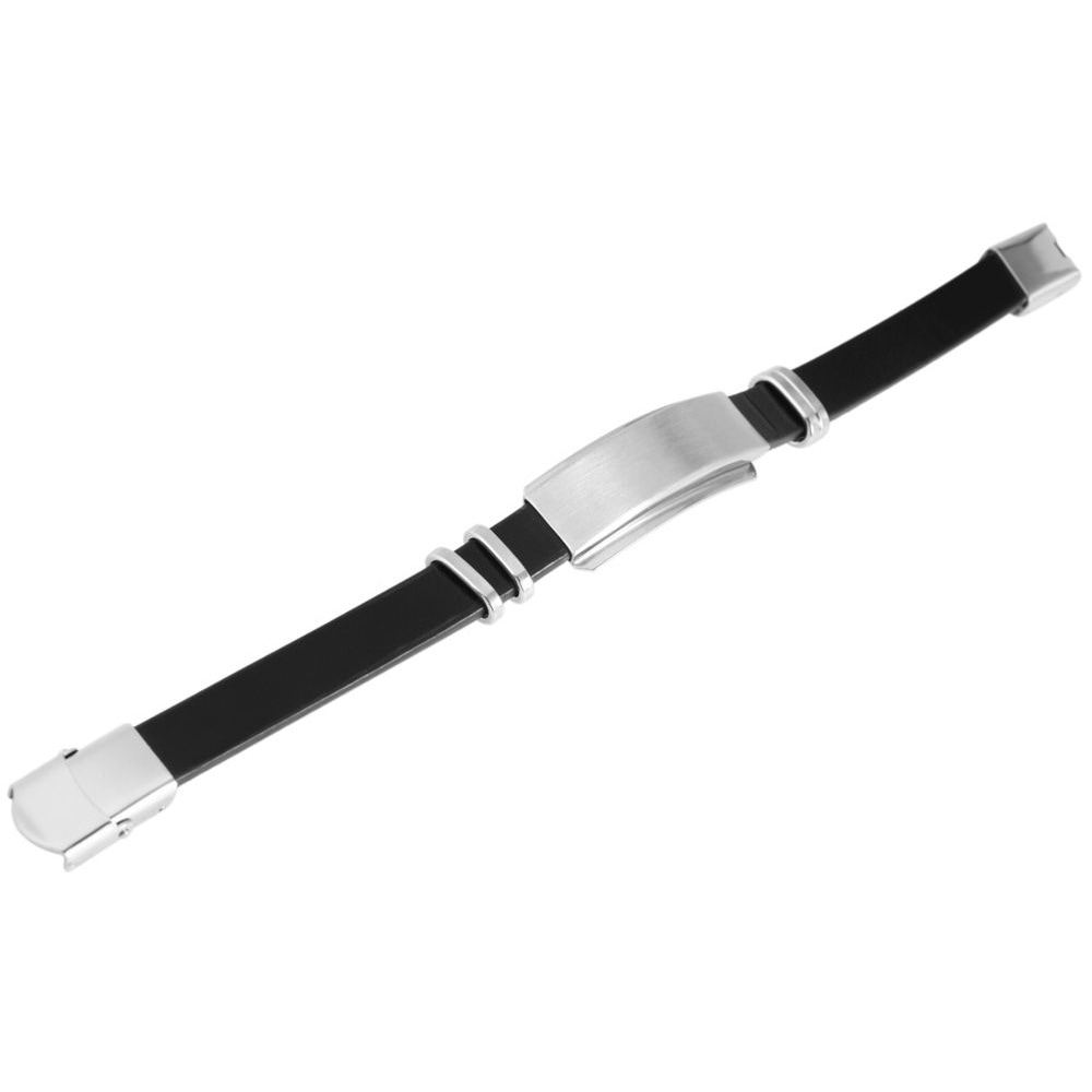 ADELIA ́S Herren Armband "Herren Armband aus Leder 21,5 cm", 22cm, Lederschwarz, Leder, Armbänder, Zum Verschenken – ideal zum Jubiläum