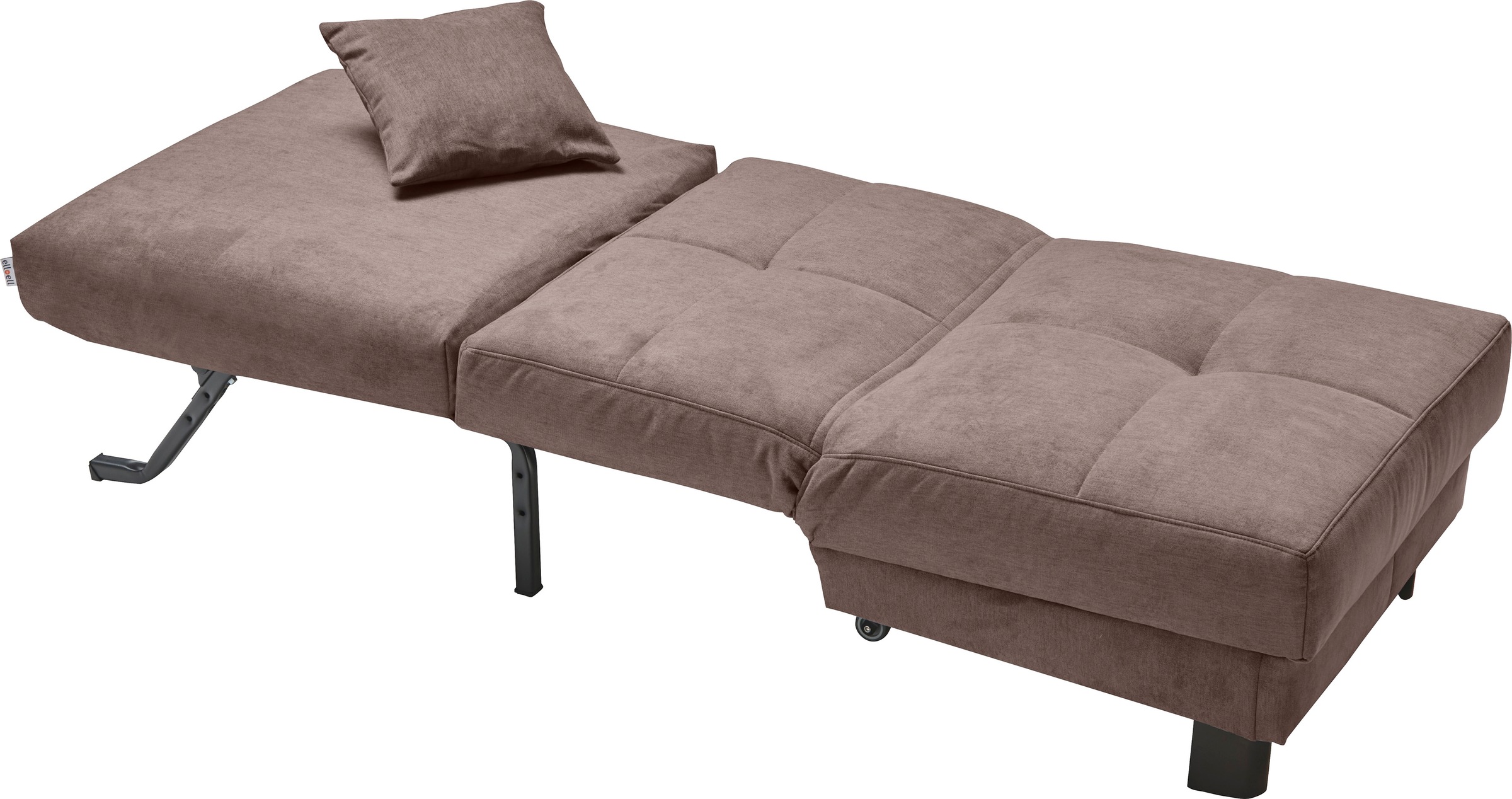Schlafsofa ELL + ELL "Tilda", braun (dunkelbraun), B:85cm H:90cm T:100cm, 100% Polyester, Sofas, Schlafsofa, Breite 85 cm, inkl. 1 Zierkissen 7