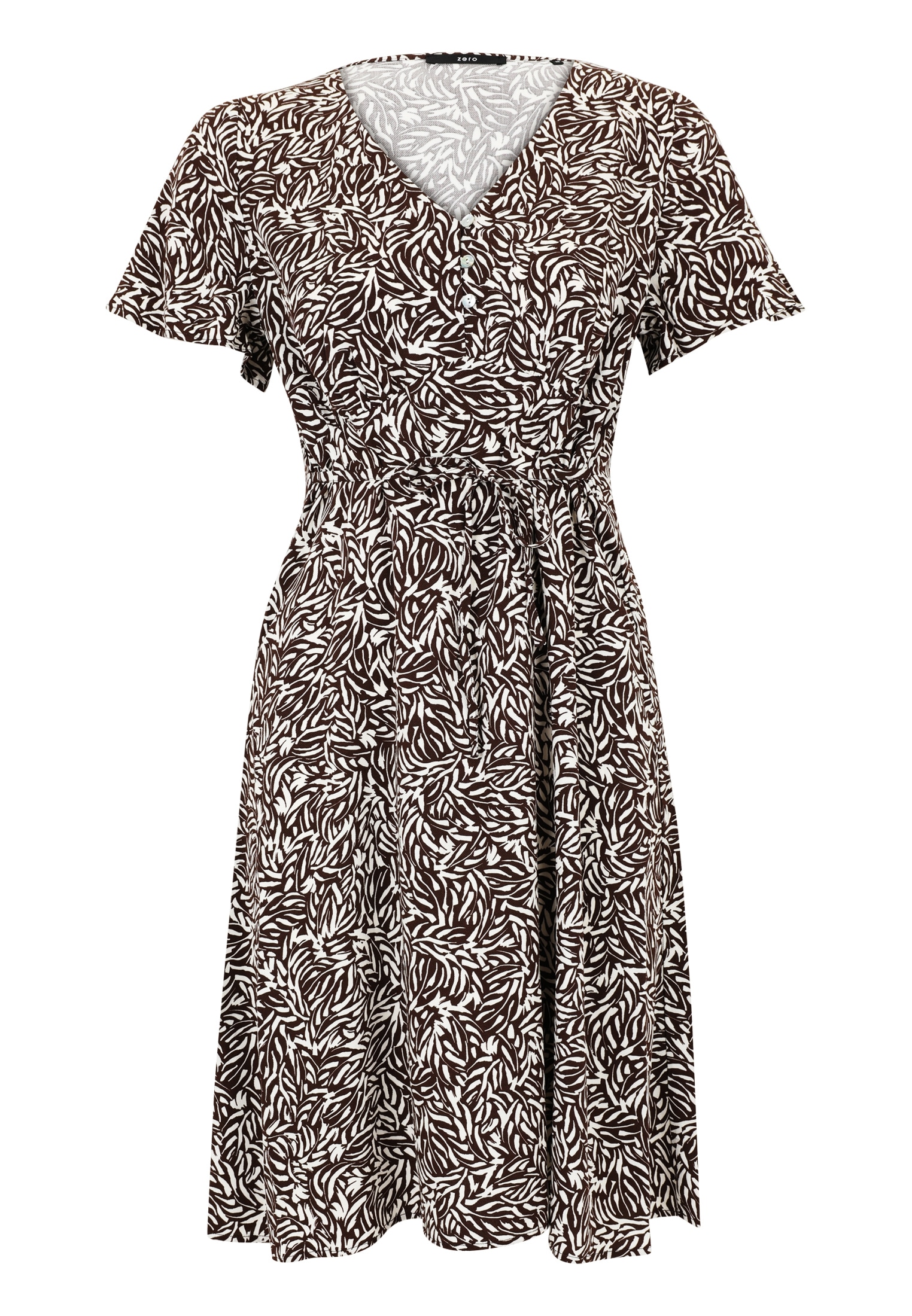 Zero Sommerkleid »zero Sommerkleid Allover-Muster«, Knopfleiste