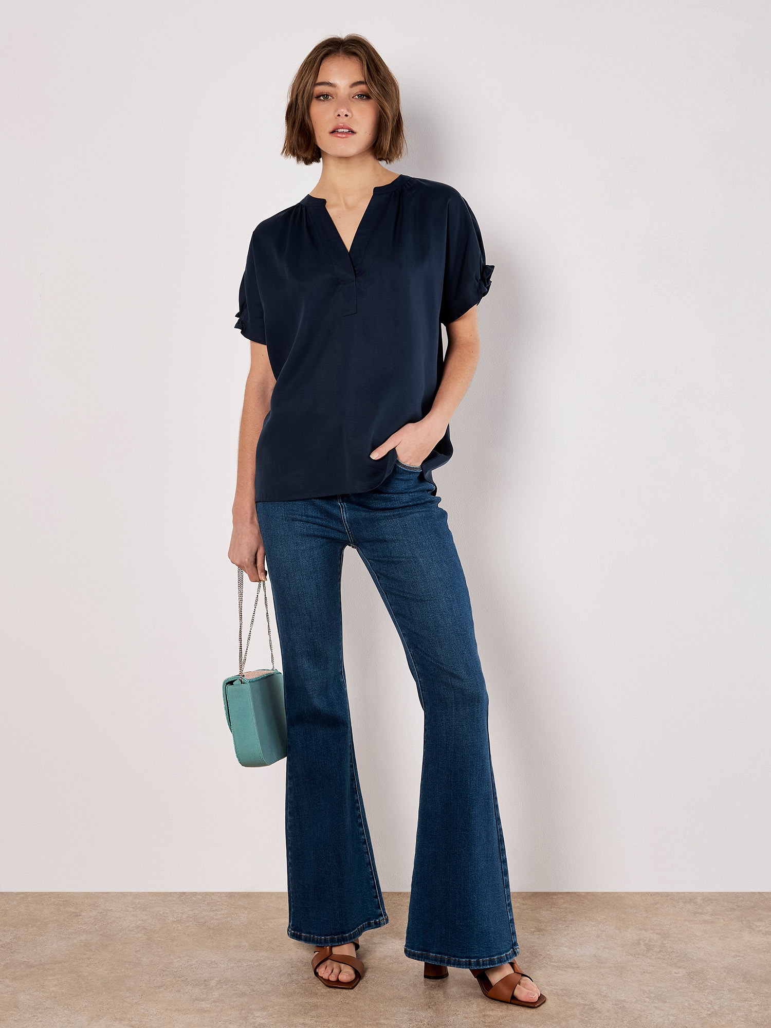 Apricot T-Shirt "Top mit V-Ausschnitt"