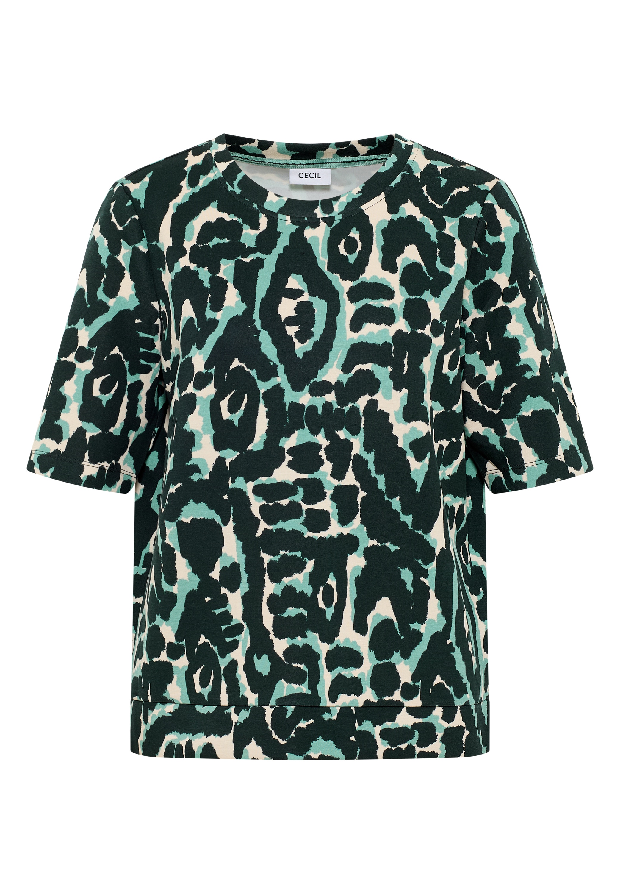 Cecil Rundhalsshirt, mit grafischem Muster