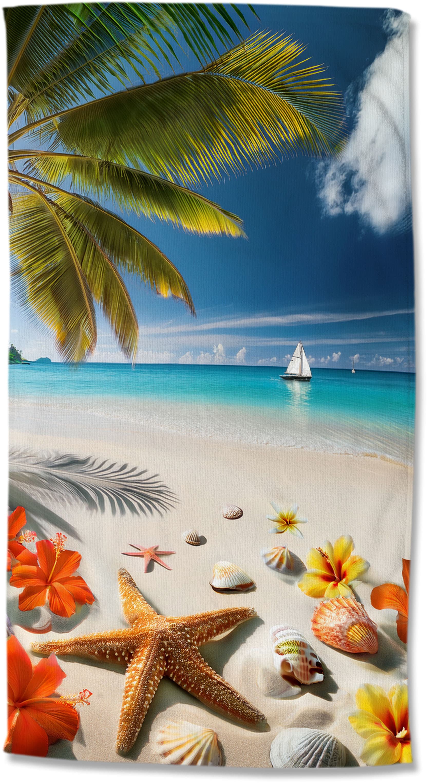 good morning Strandtuch "Havana" Mikrofaser, Velours, Strandtuch, saugfähig, 100x180, tropisch, strand